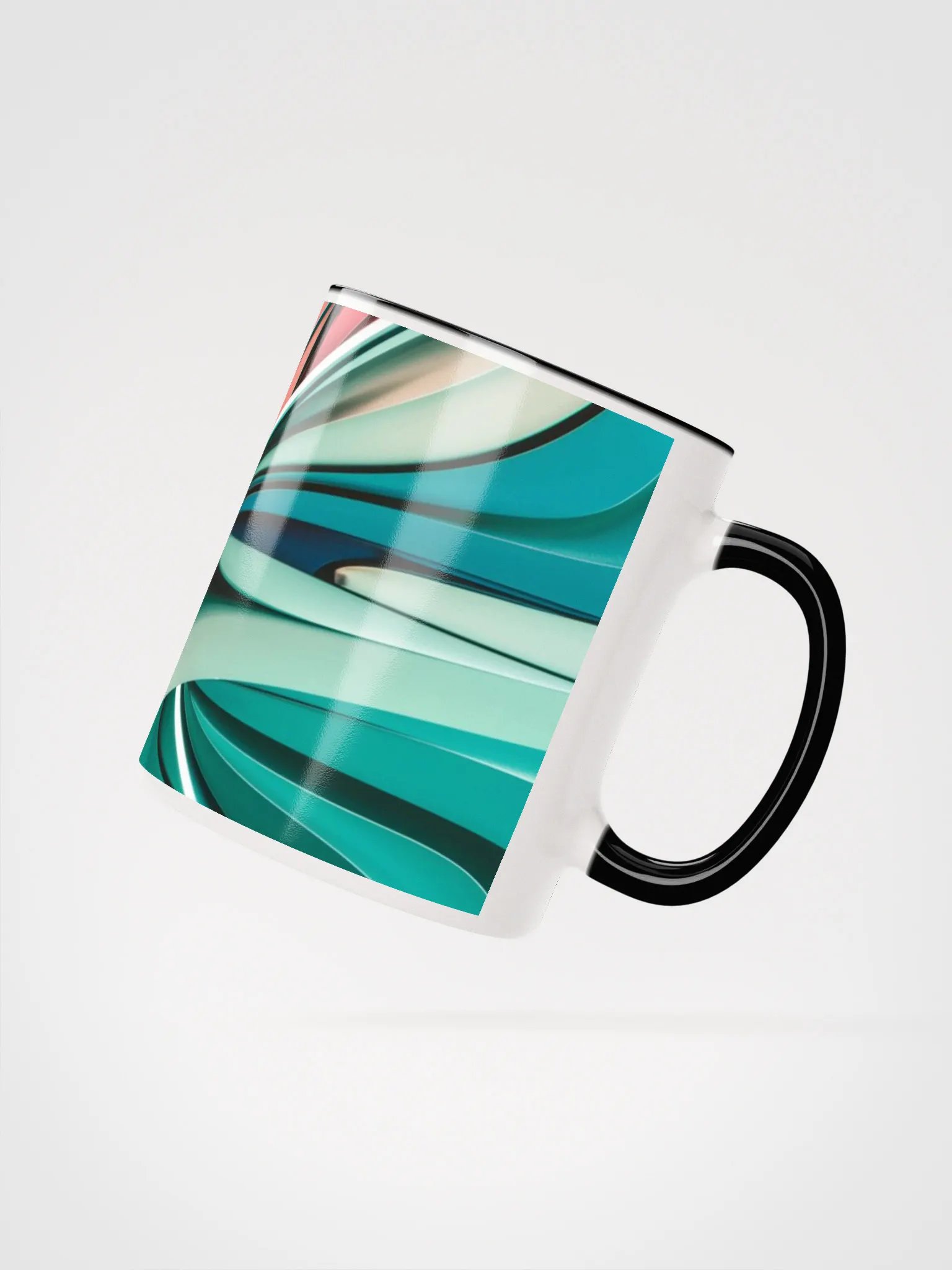 Colourful Abstract Ceramic Mug with Vibrant Inside - 11oz & 15oz product image (2)