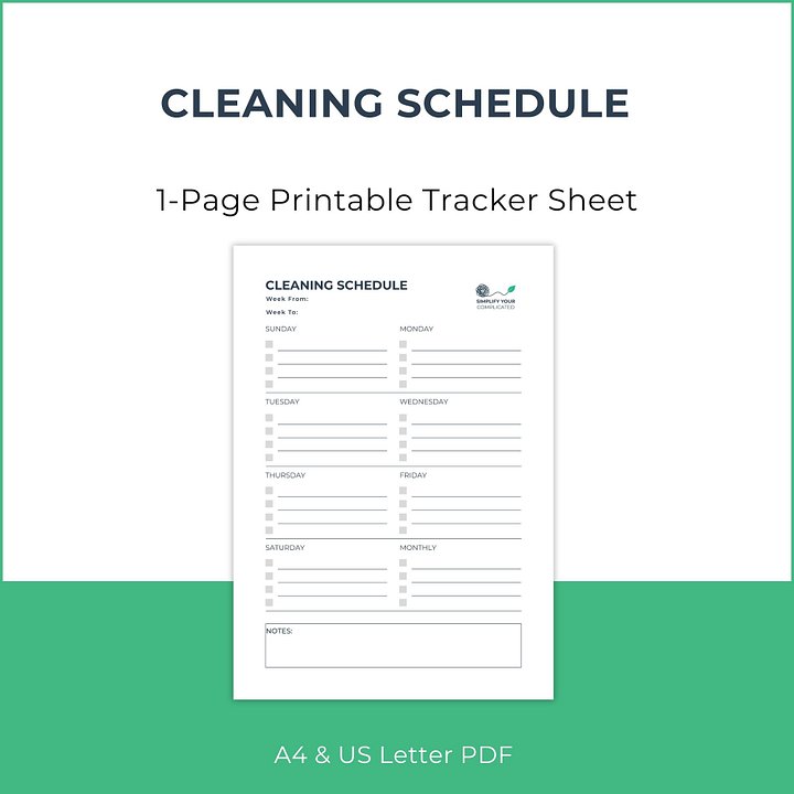 Cleaning Schedule Tracker product image (1)