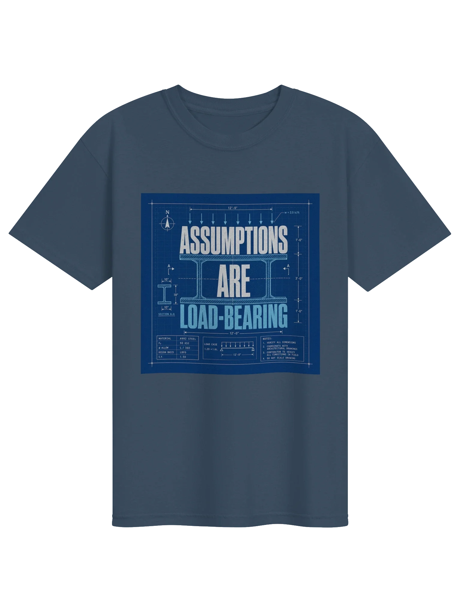 Assumptions Are Load-Bearing Tee — view 9