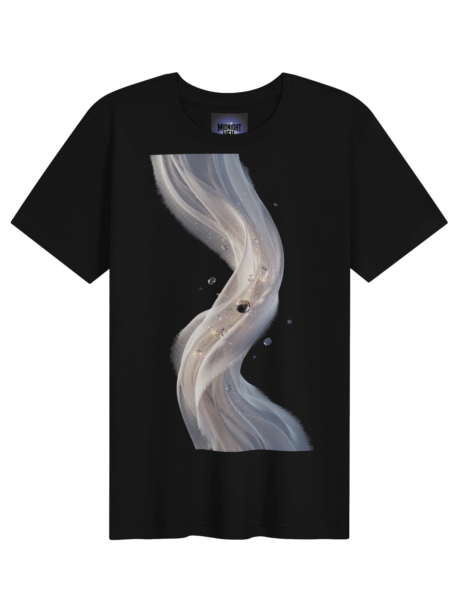 Midnight Veil Crystal Flow T-Shirt product image (3)