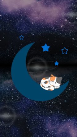 Moon Cat Animated Mobile Background product image (1)