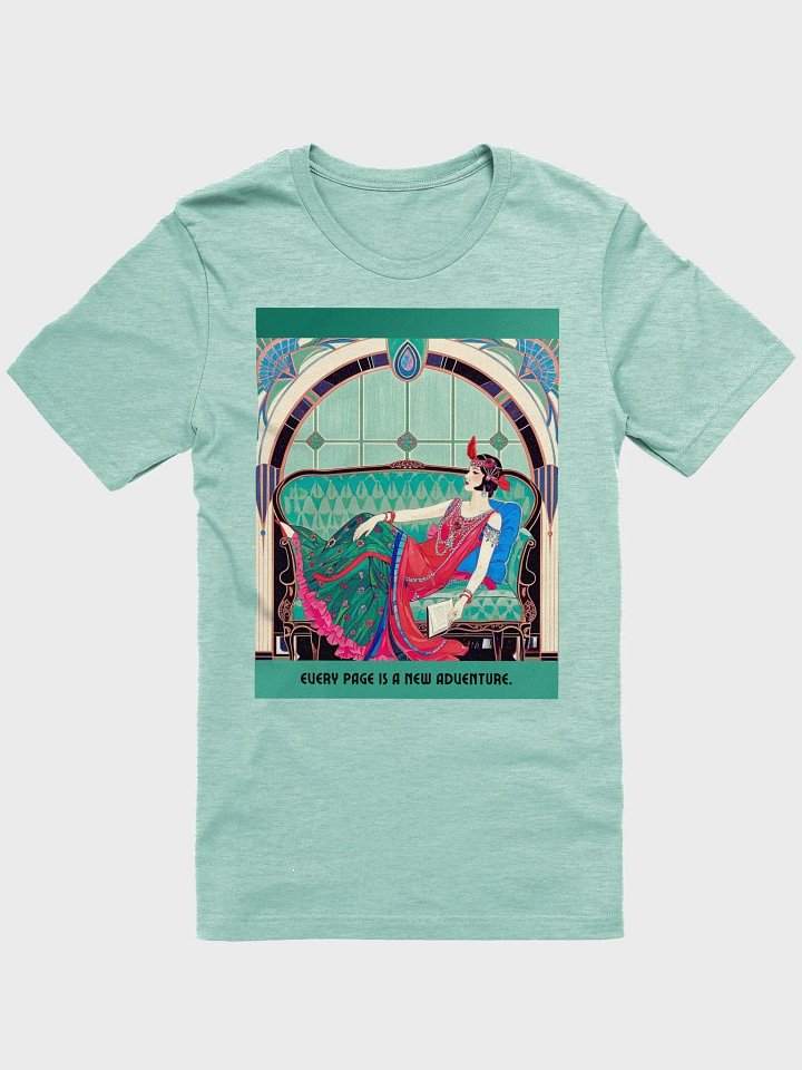 Every Page is a New Adventure 1920s Flapper Woman Reading - T-Shirt product image (2)