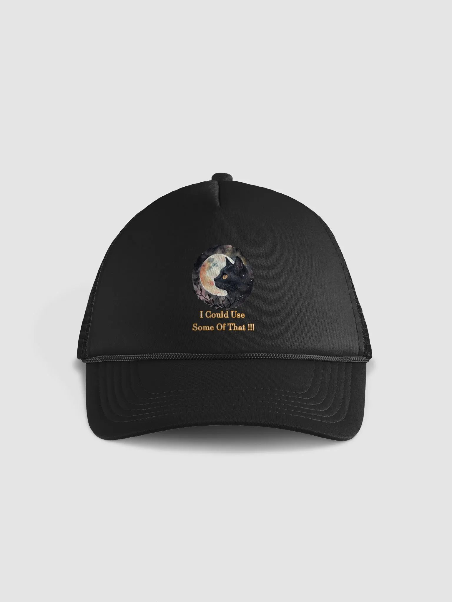 Starry Night Cat Foam Trucker Hat product image (1)