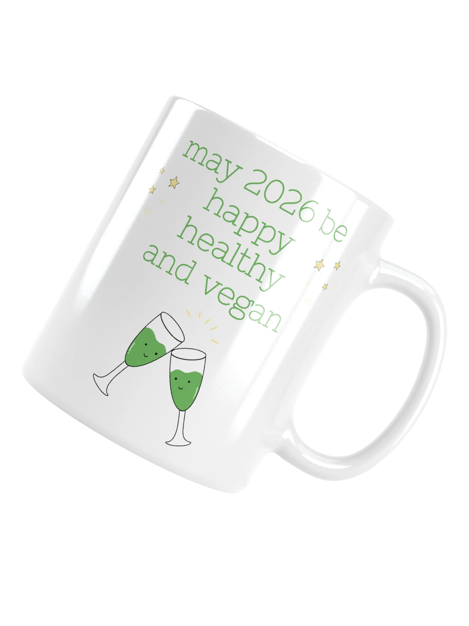 “Happy, Healthy, and Vegan 2026” Coffee or Tea Mug product image (4)