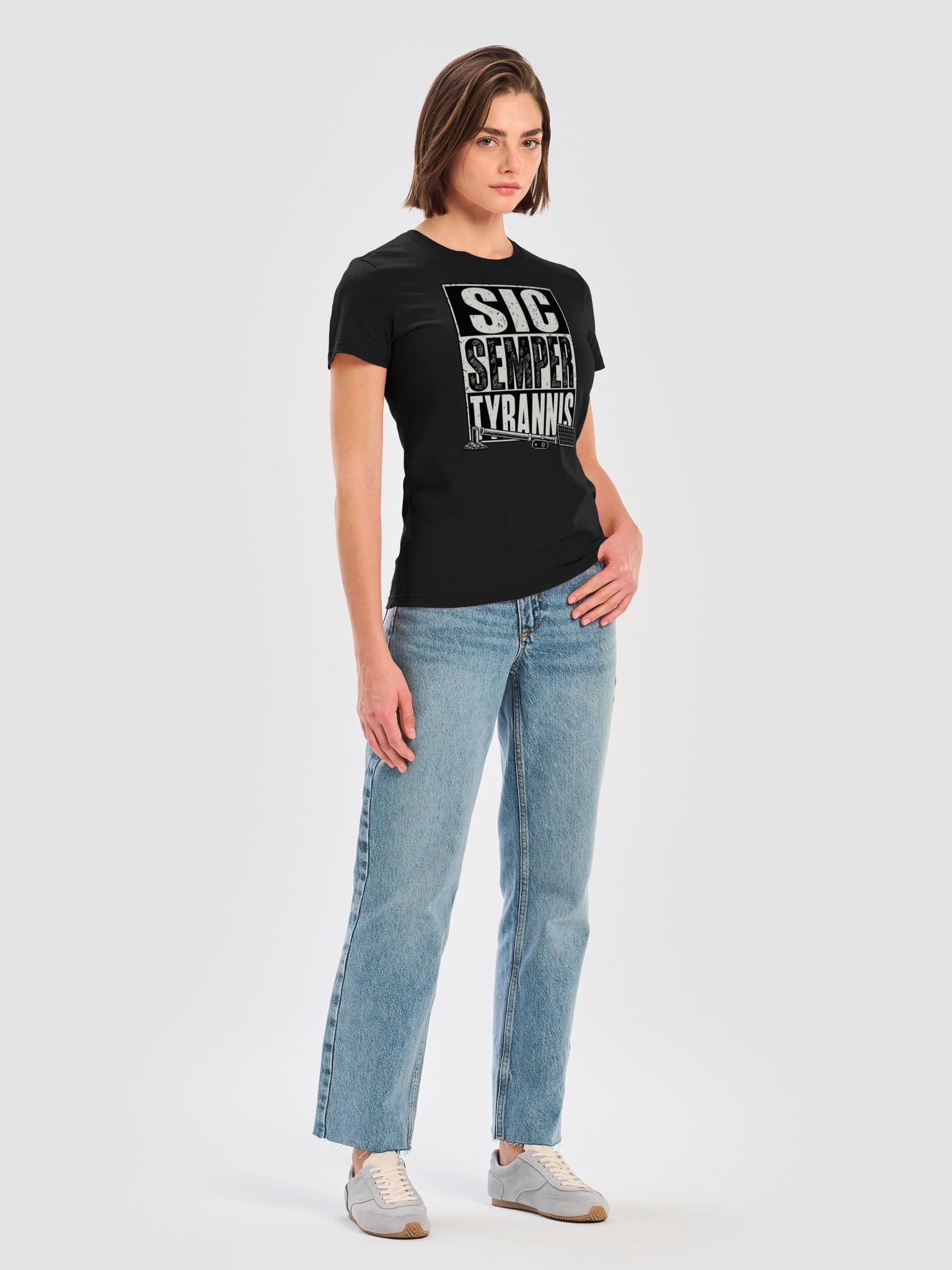 Women's Sic Semper Tyrannis Banner First Civic Menace T-Shirt product image (7)