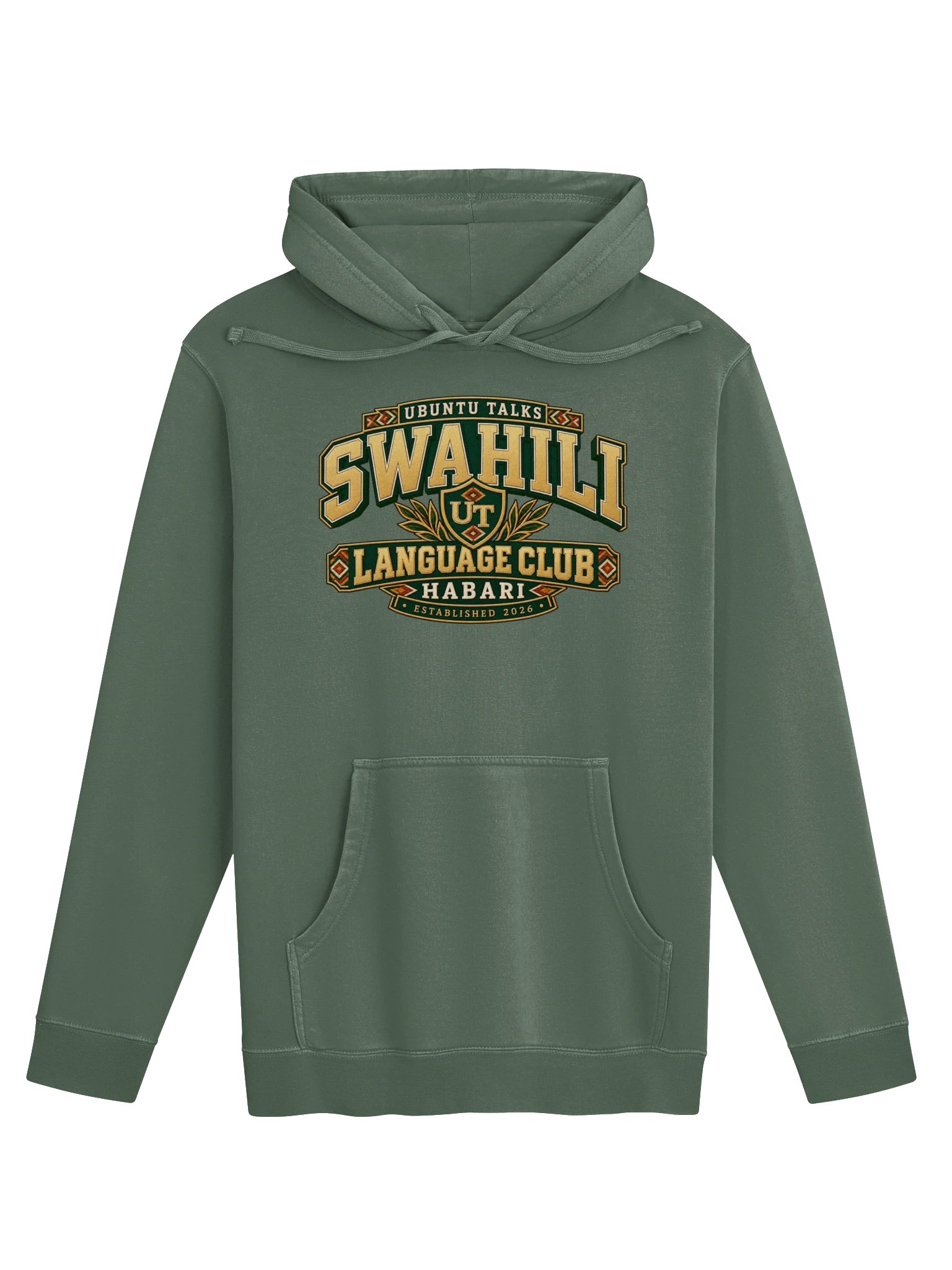 Ubuntu Talks Language Club — HABARI | Swahili Washed Hoodie product image (1)