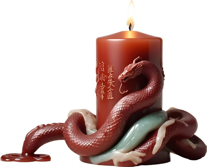 Dragon Candle – Symbol of Strength and Prosperity PNG product image (1)