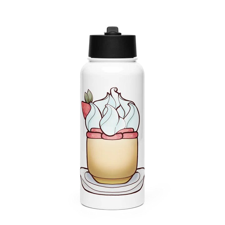 Strawberry Shortcake Stainless Steel Water Bottle With A Straw Lid product image (1)