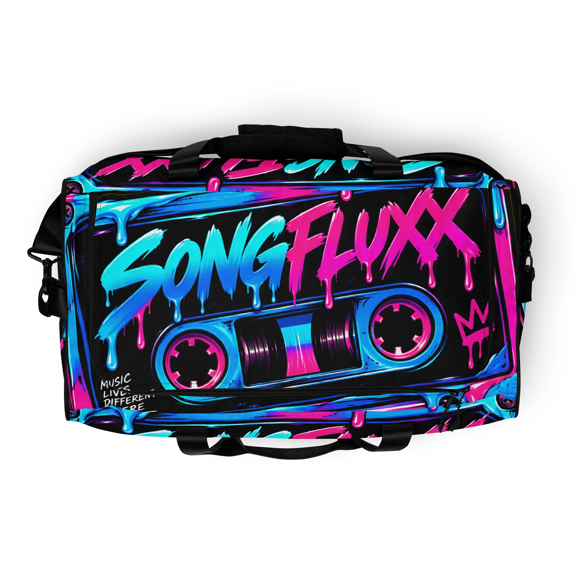SONGFLUXX Neon Cassette Duffle Bag 8