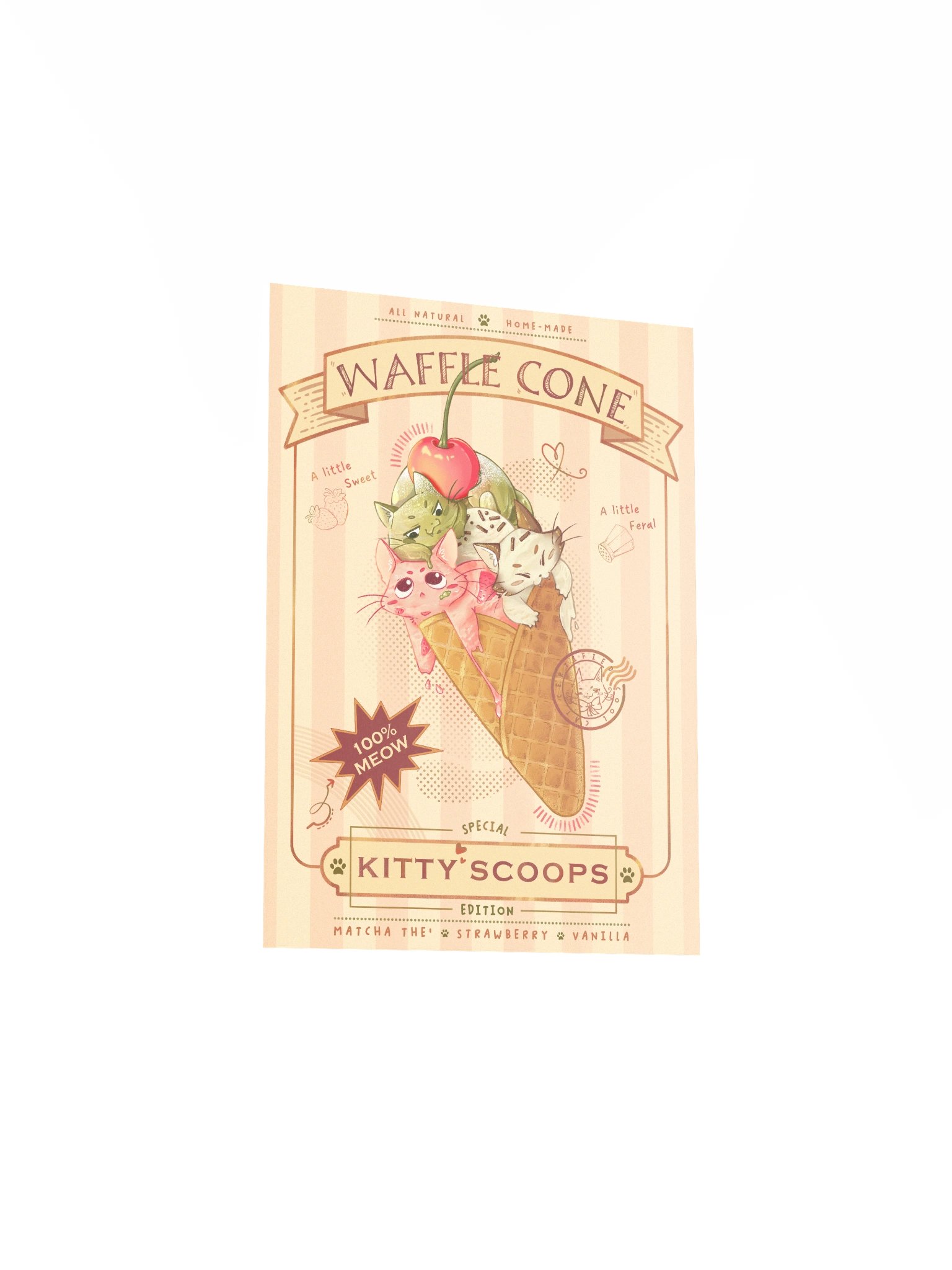 Kitty Scoops Waffle Cone Poster product image (8)