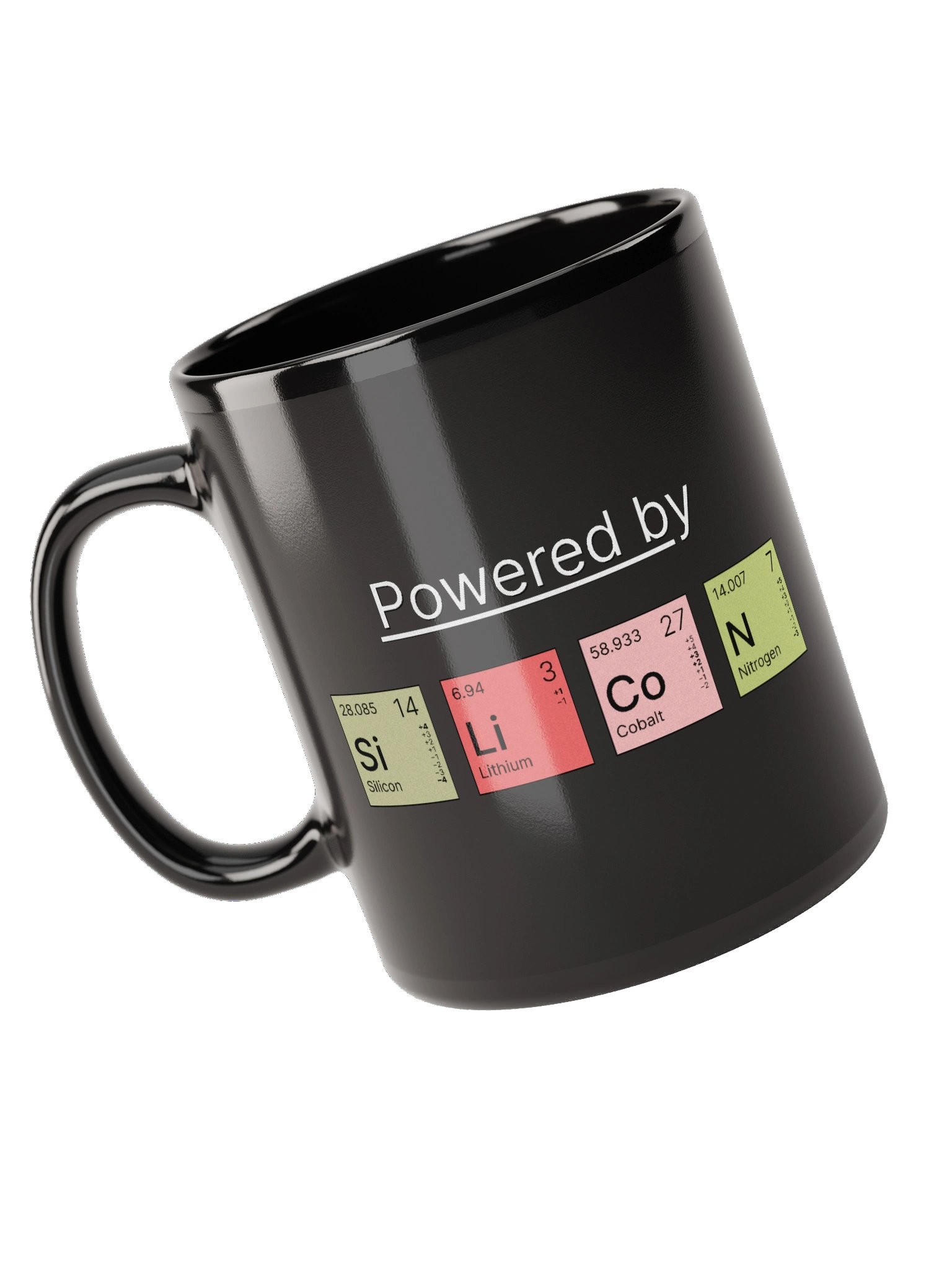 Powered by SiLiCoN - Black Glossy Mug product image (3)