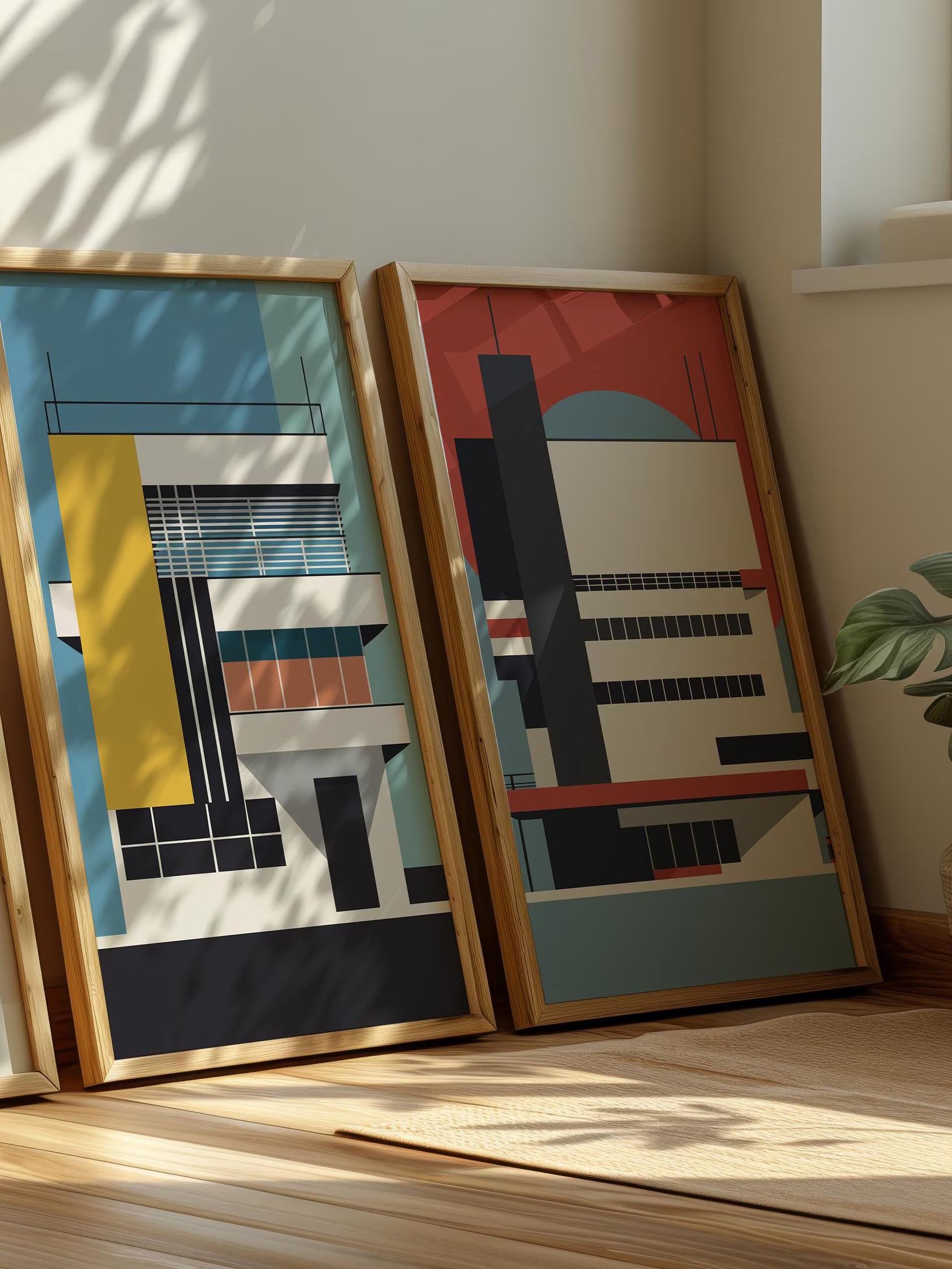 Bauhaus Set of 6 Poster Bauhaus Building Architectural Digital Download product image (8)