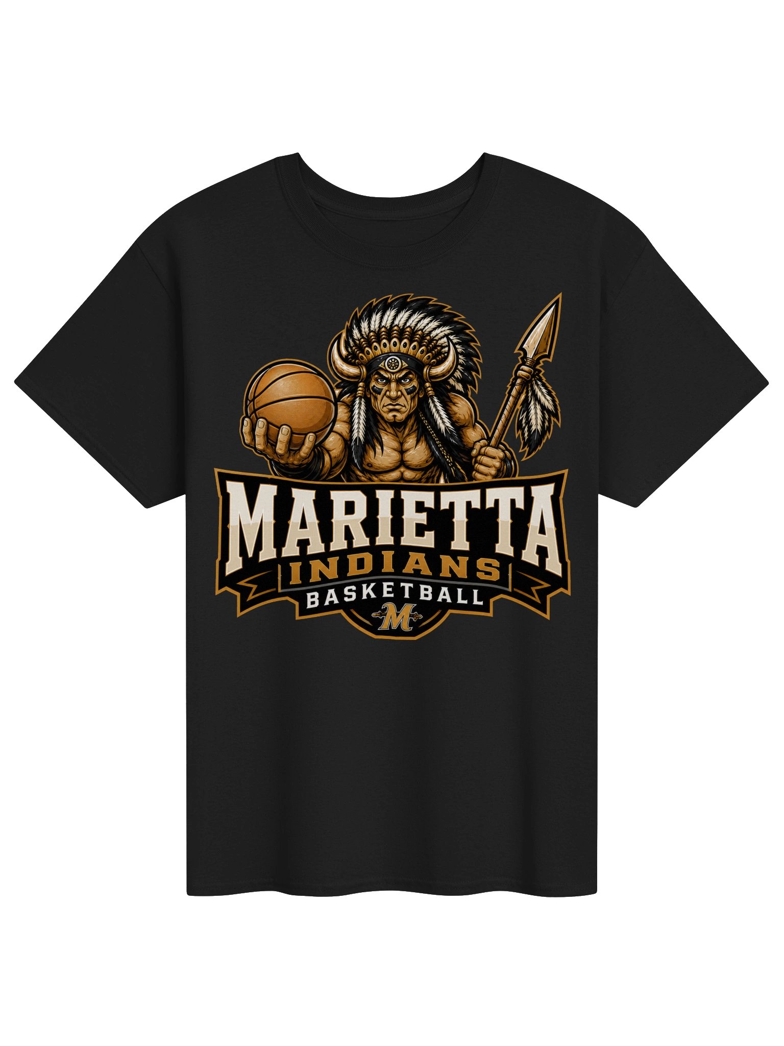 Marietta Indian Basketball Tee product image (3)