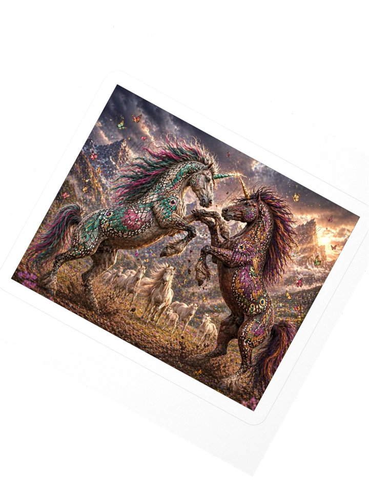 Battle of the Jeweled Unicorns Sticker product image (2)