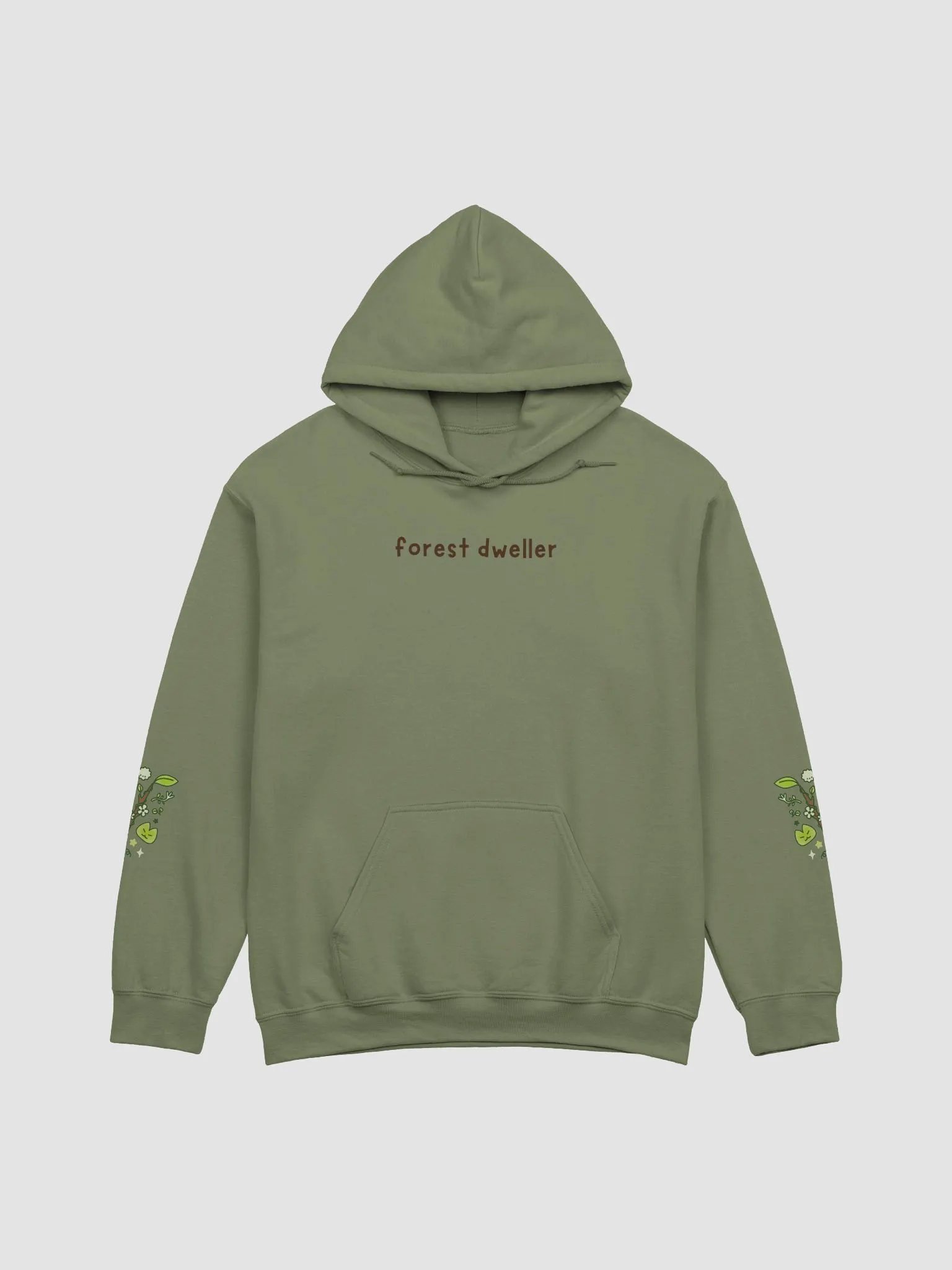 forest dweller hoodie (dark text) product image (1)