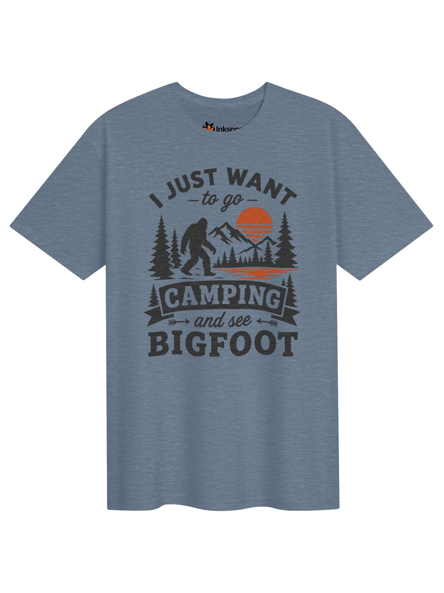 I Just Want To Go Camping Bigfoot Unisex T-Shirt product image (1)