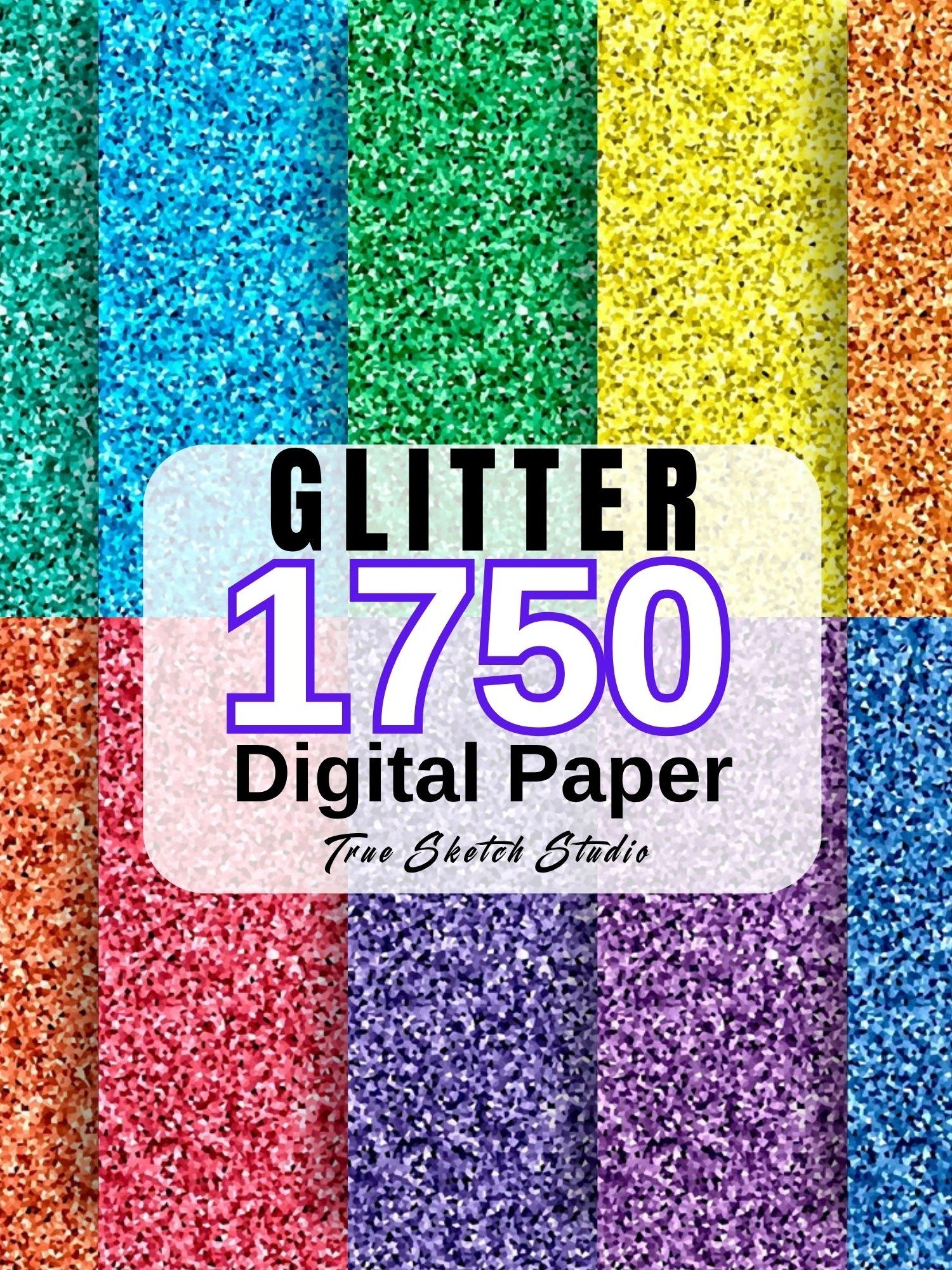 1750 Glitter Digital Paper Bundle, Sparkle Texture PNG product image (9)