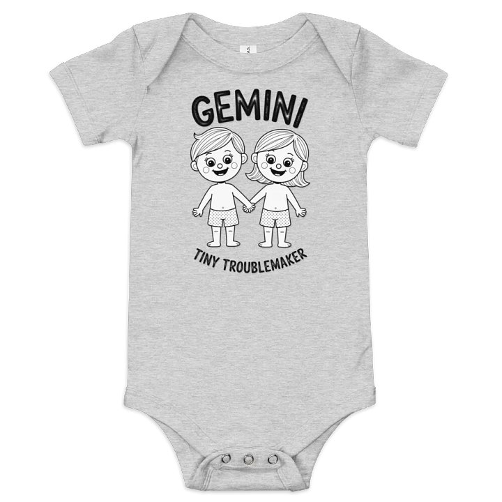 Gemini Tiny Troublemaker Baby Onesie product image (2)