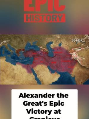 The Battle of Granicus: Alexander's First Strike Against Persia 334 BC. Alexander crosses into Asia and faces the Persian army at Granicus. One cavalry charge. Total victory. This battle launched his entire empire. Did Alexander win through strategy, courage, or both? Let me know! 👇 Check out the full Video at Epic History! #AlexanderTheGreat #BattleOfGranicus #AncientHistory #EpicHistory