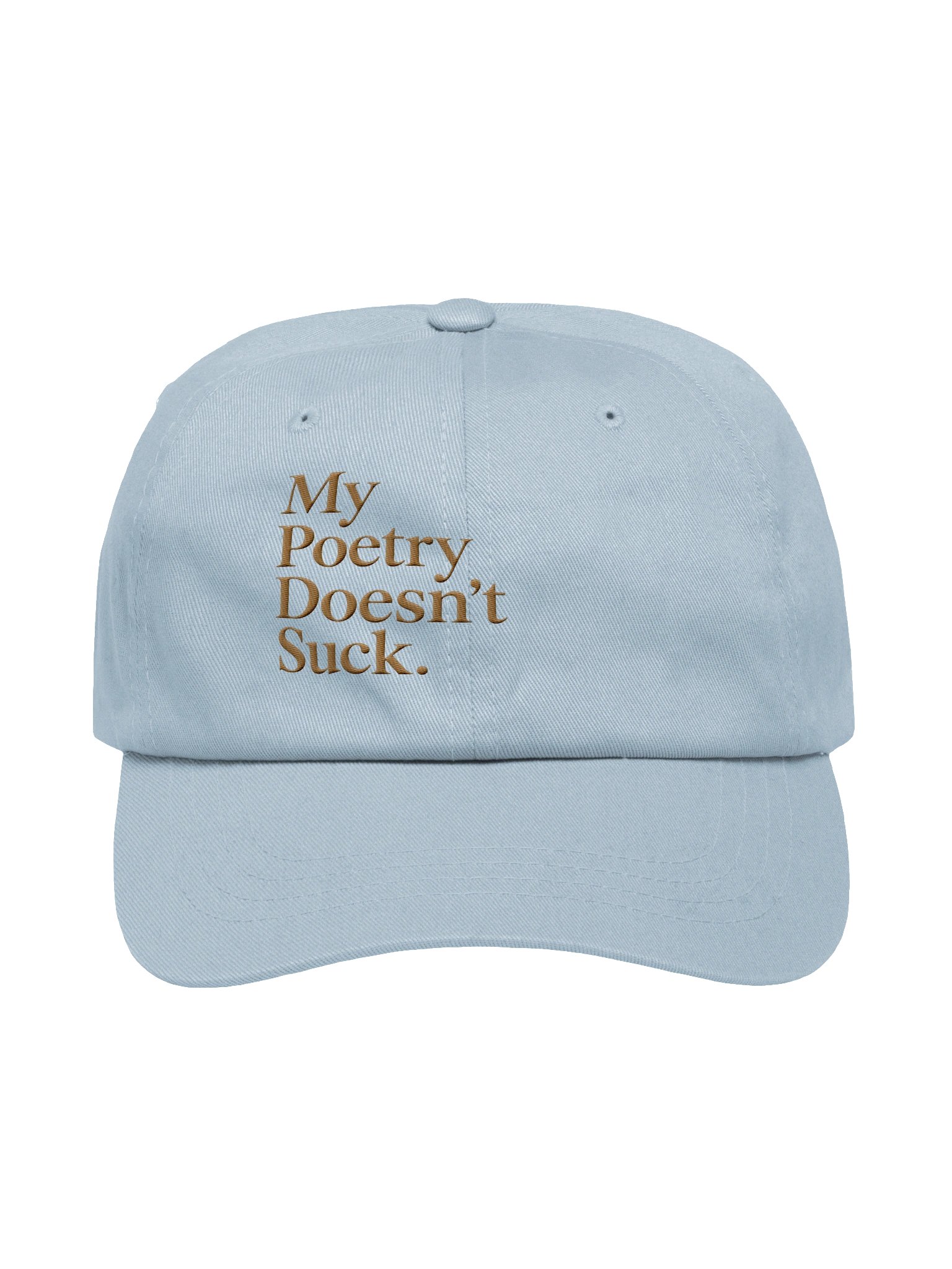 My Poetry Doesn't Suck Dad Hat - LightBlue/OldGold product image (1)