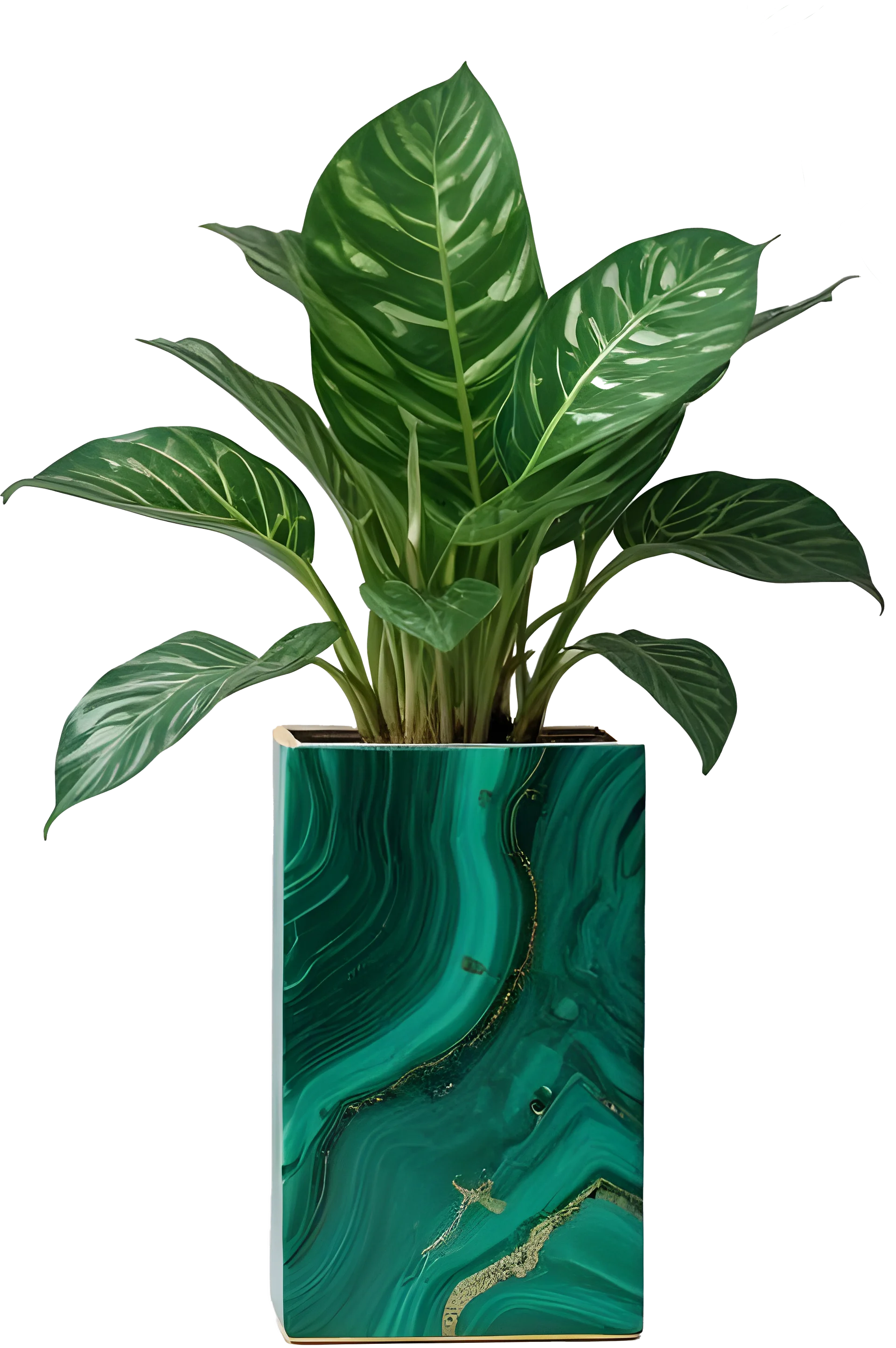 Aurora Verde – Vase malachite elegant decor PNG product image (1)
