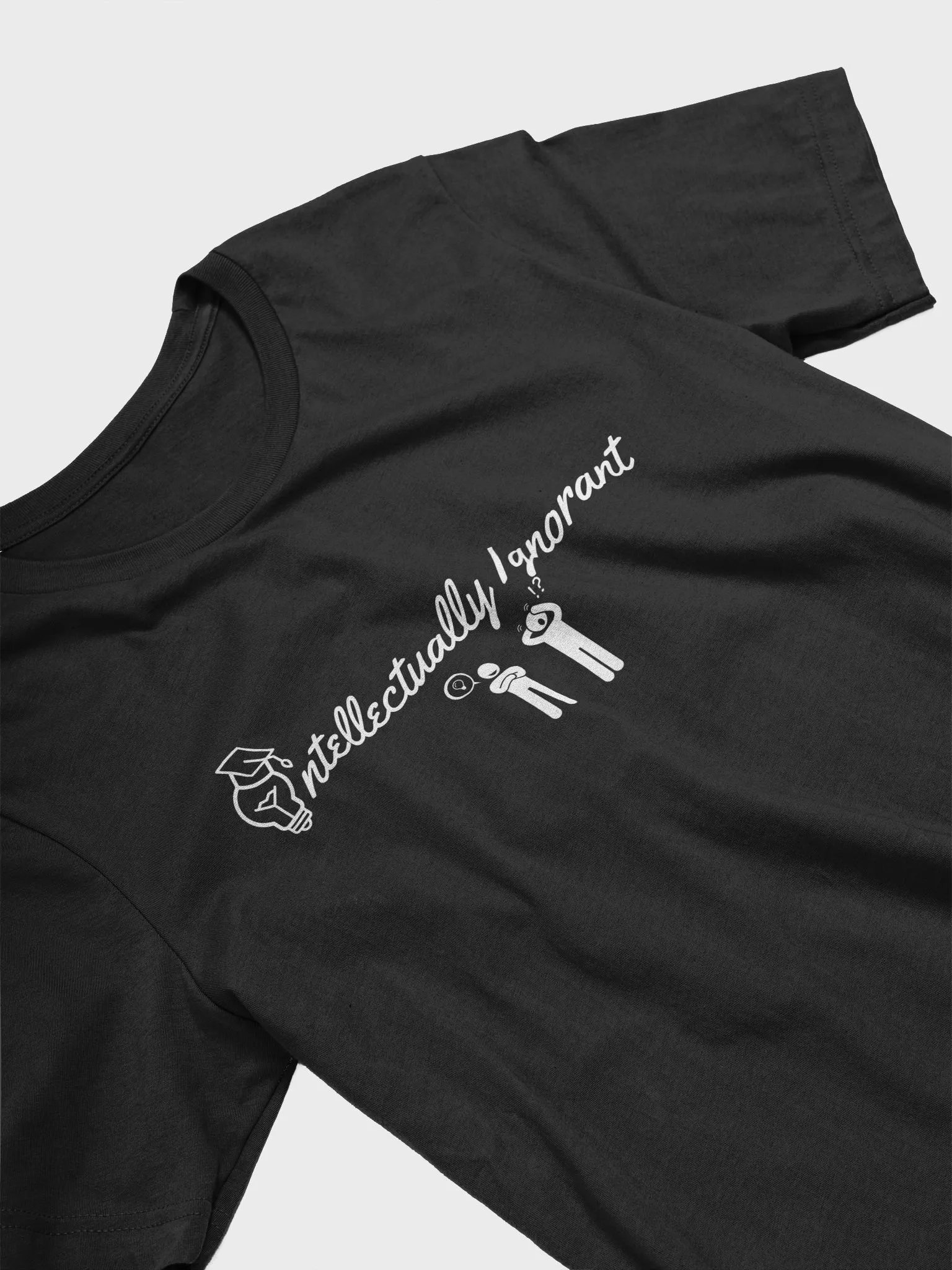 Intellectually Ignorant (WHITE LOGO) Supersoft Tee Shirt product image (35)