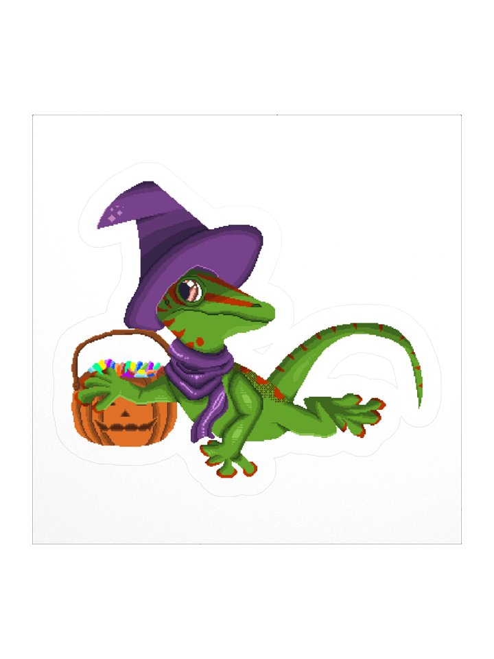 October 2025 Sticker "Naked Gecko on Halloween" product image (1)