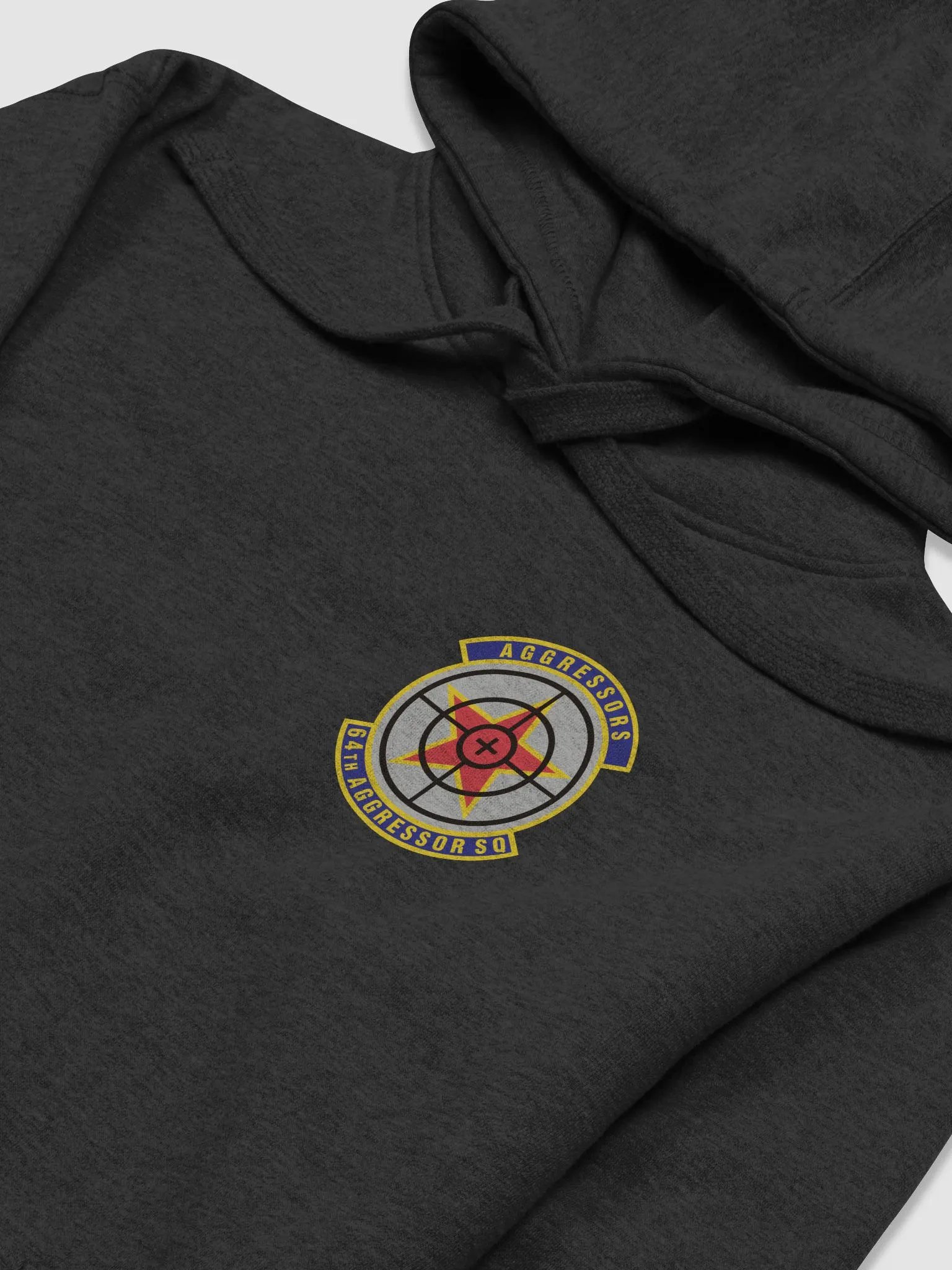 64th Aggressor Squadron: Black Hooded Sweatshirt product image (3)