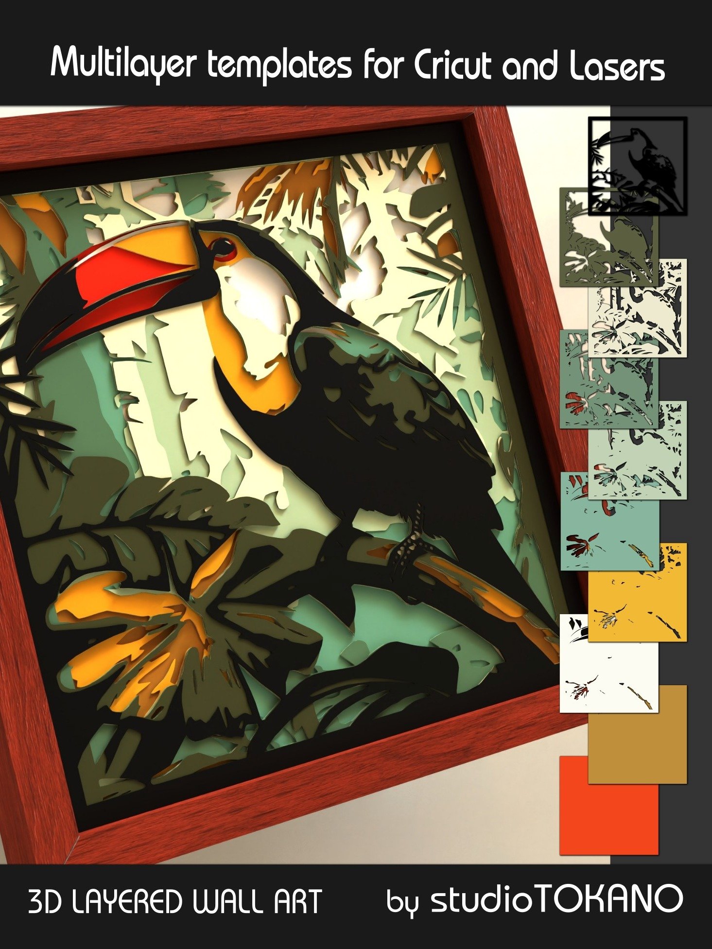 Toucan Multi layered Shadowbox product image (7)