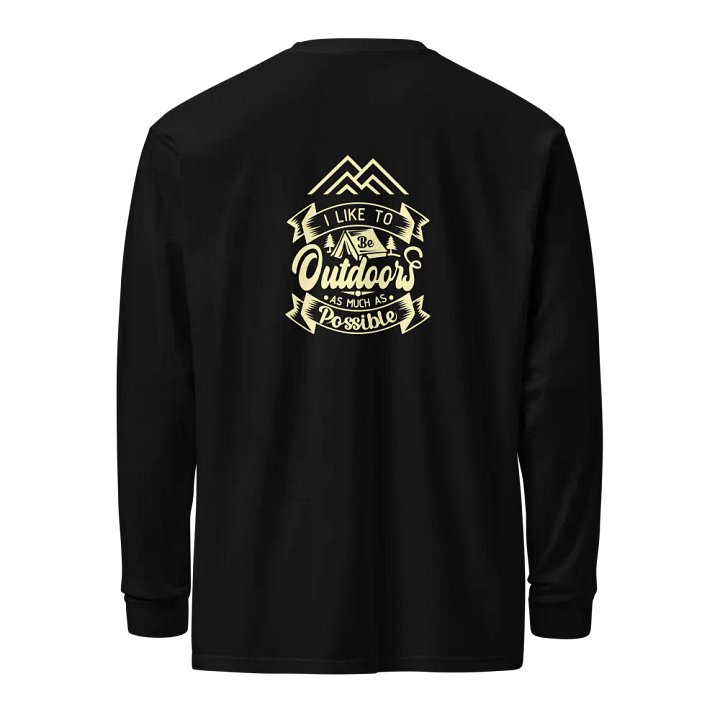 Outdoors Long Sleeve organic t-shirt product image (2)