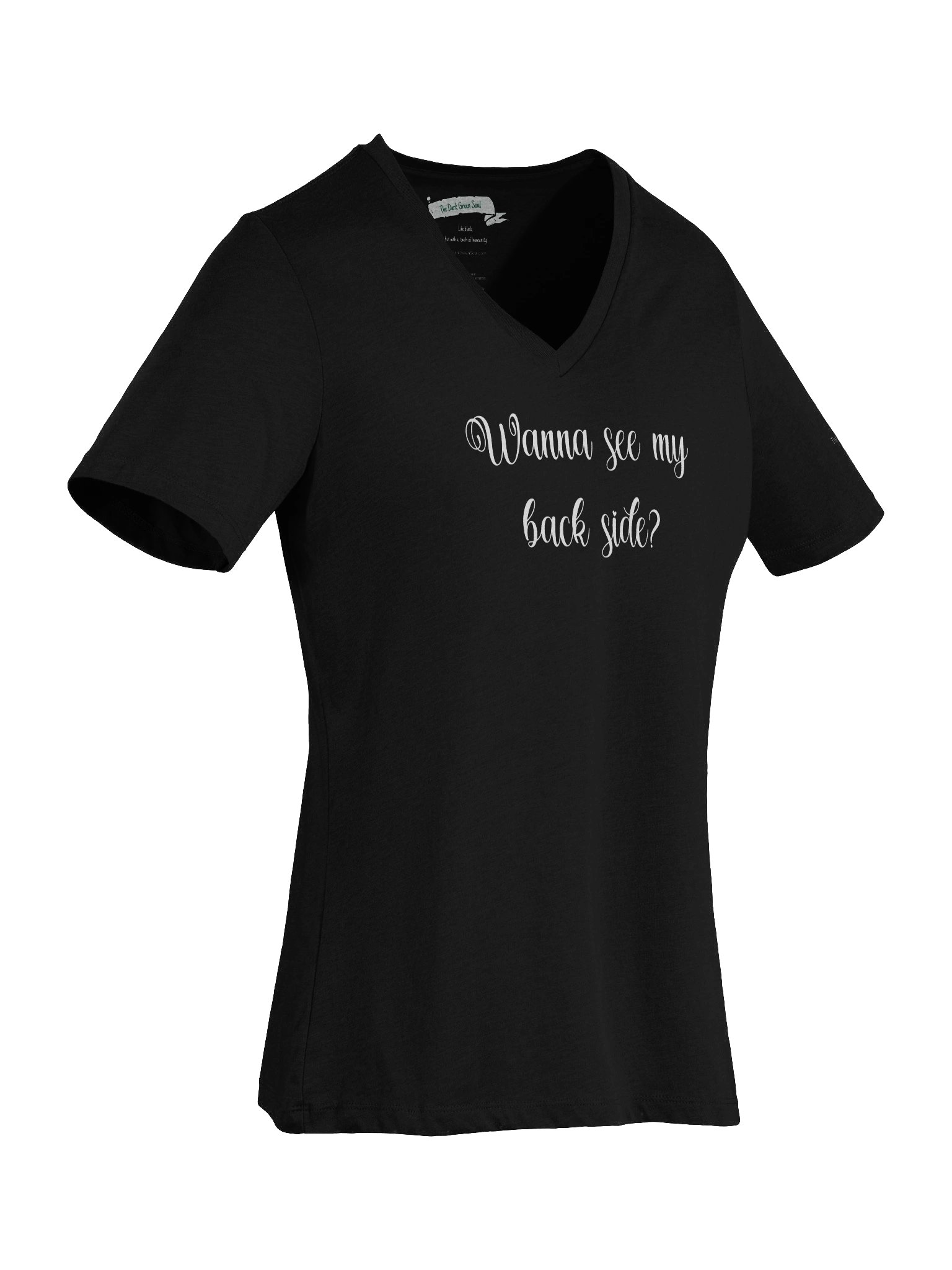 Wanna See My Back Side White - Women's V-Neck Tee product image (3)