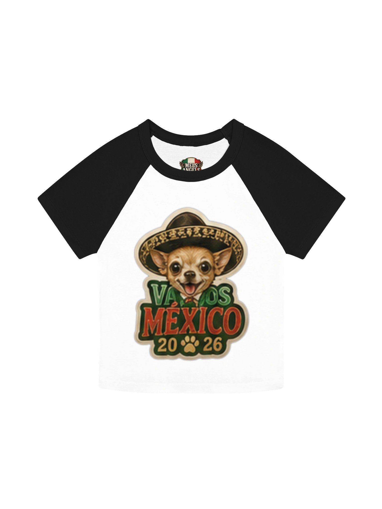 Frank Says Vamos México 2026 Raglan Baby Tee product image (2)