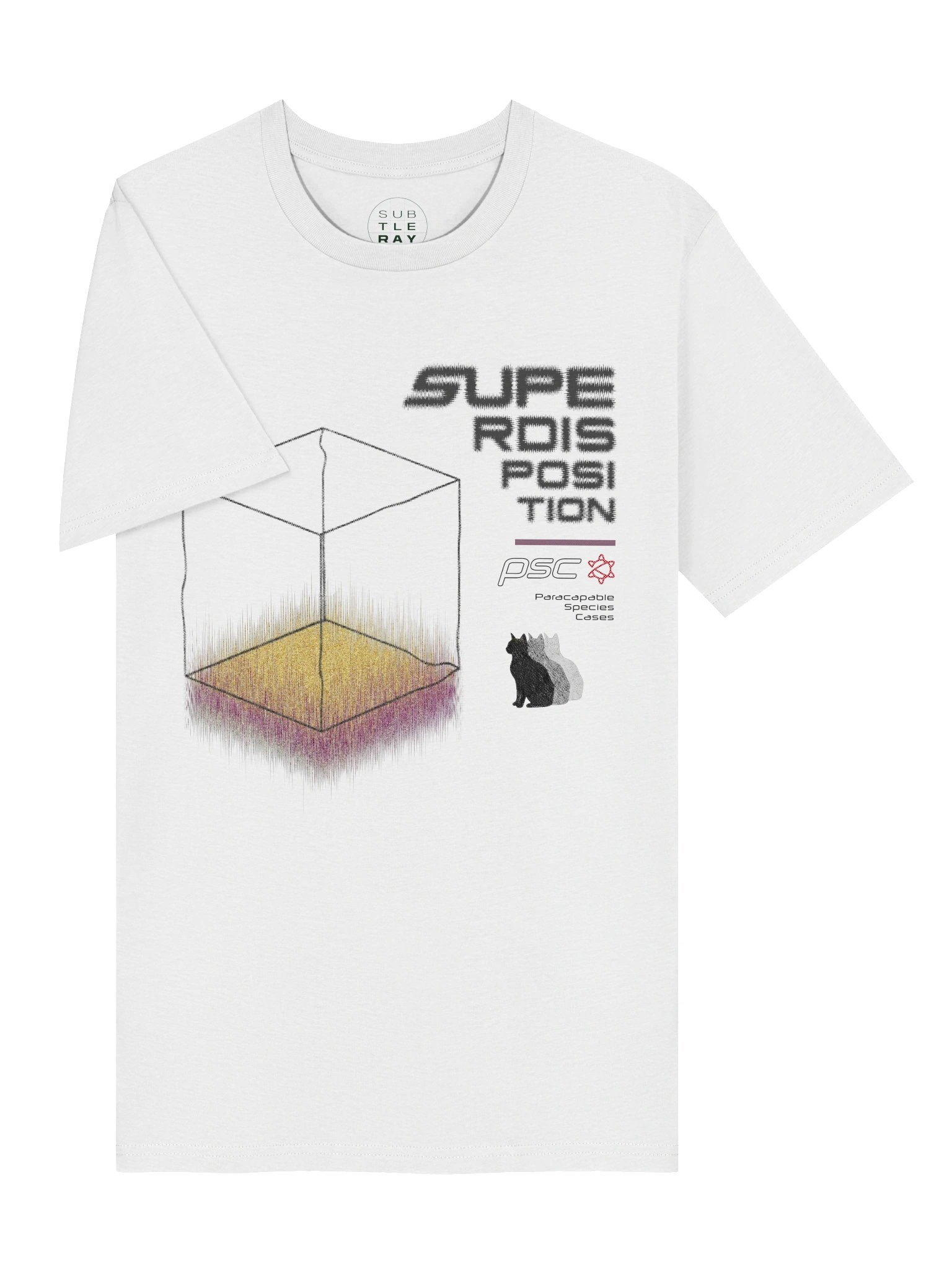 Superdisposition / Cat White Tee (Ships from EU/UK) product image (3)