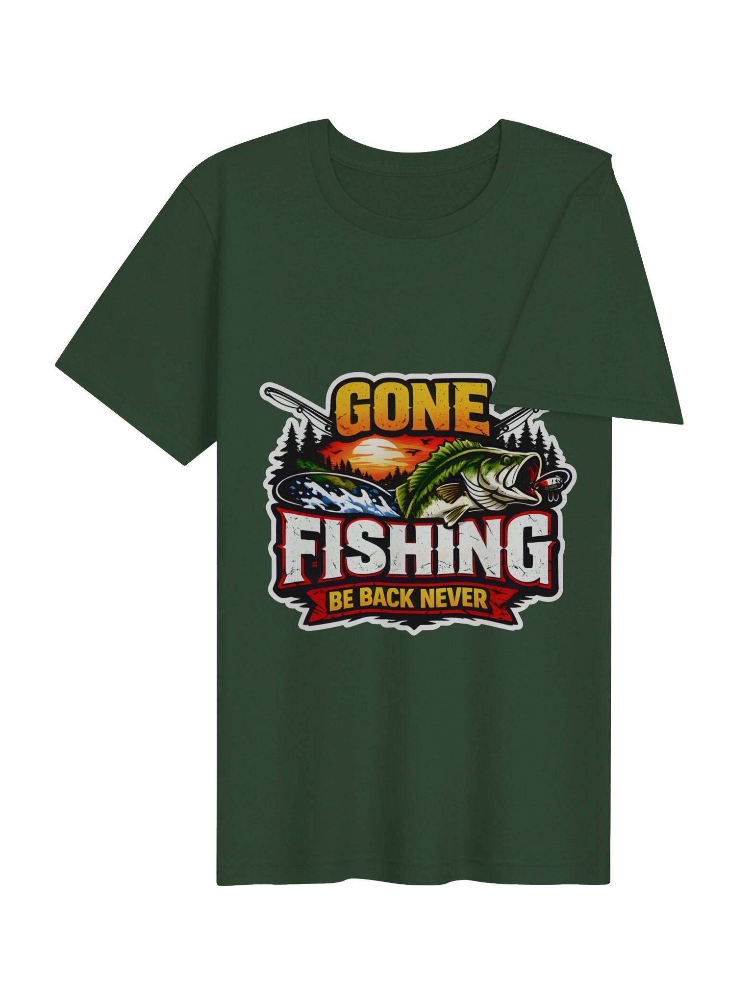 Gone Fishing Sunset Tee product image (27)