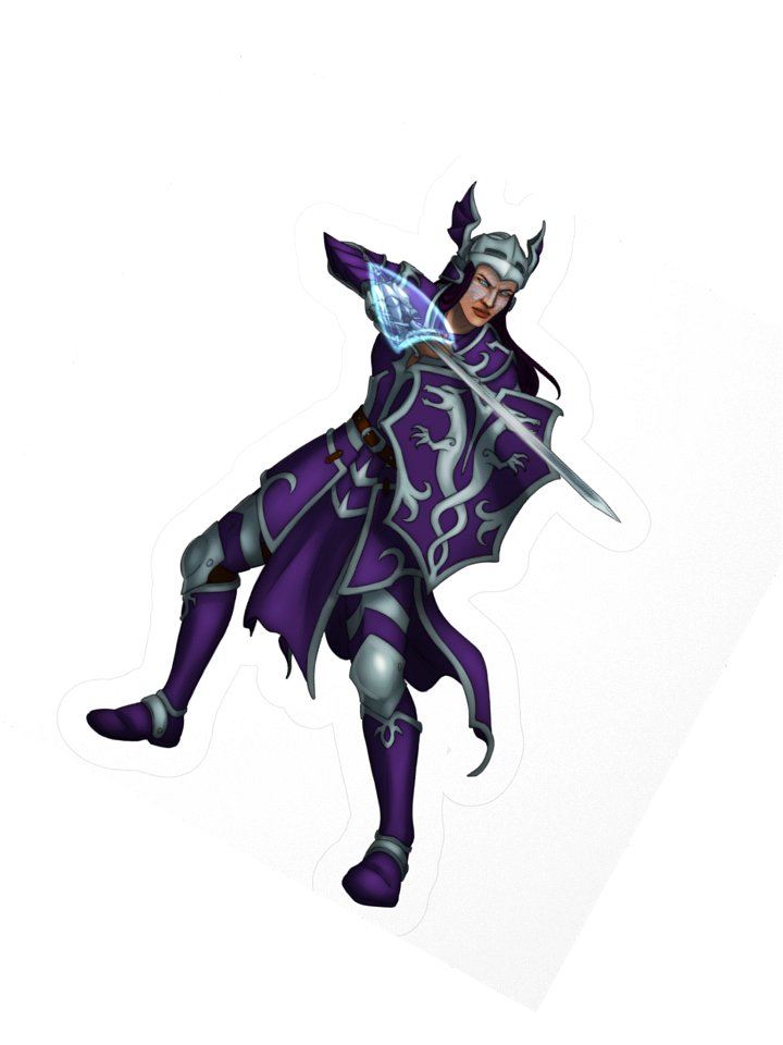 Violet Crownsilver the Purple Dragon Knight Sticker product image (2)