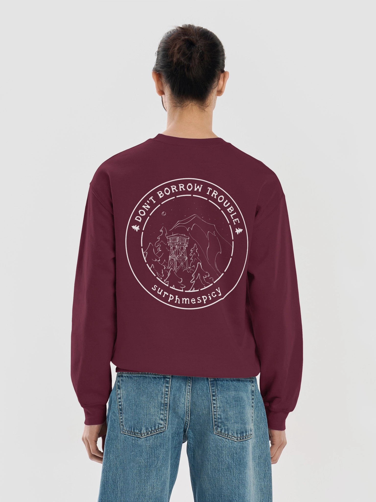 Don't Borrow Trouble Circle Sweatshirt product image (22)