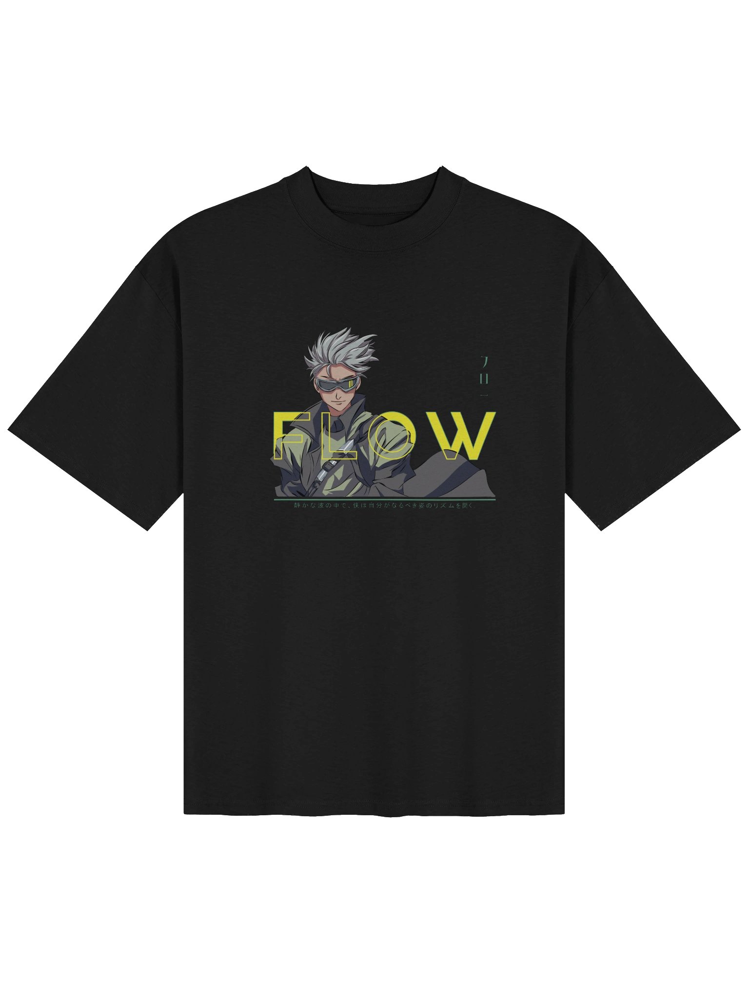 Flow Anime Style: Organic Cotton Oversized Tee product image (3)