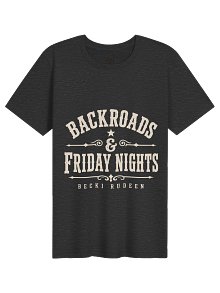 Backroads & Friday Nights Tee (Black Heather)