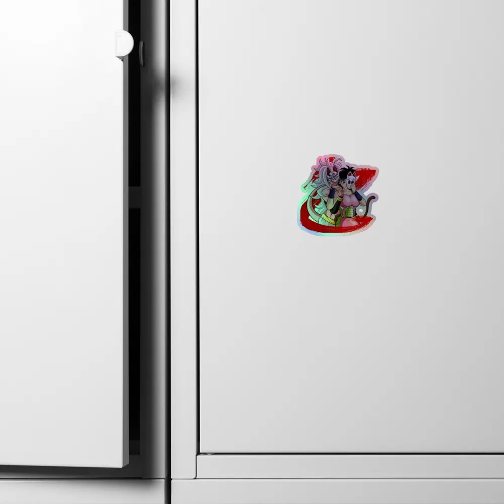 Saiyan & Android Masquerade Sticker Red product image (6)