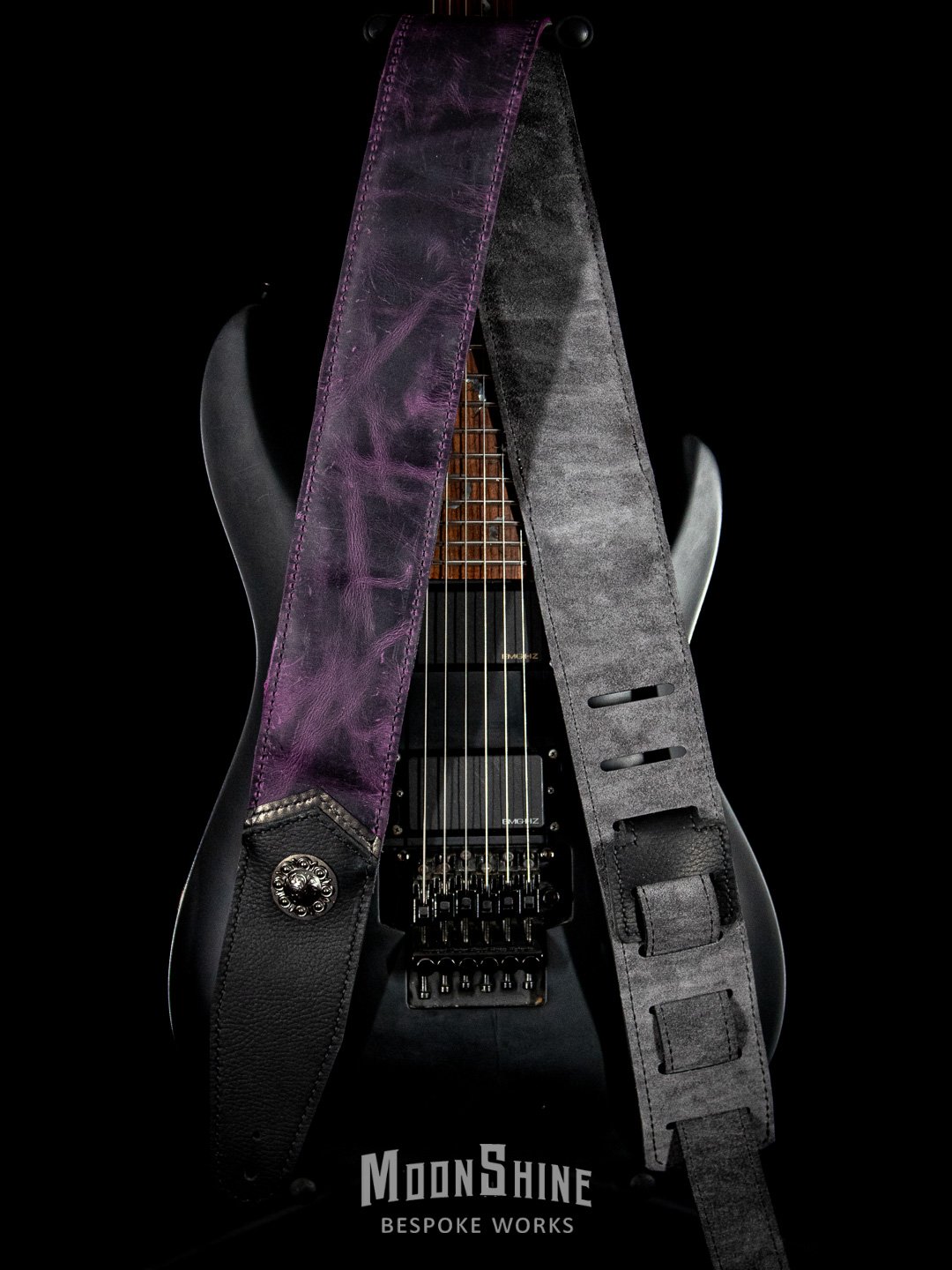 Purple Oil Tan Chevron Padded Guitar Strap product image (1)