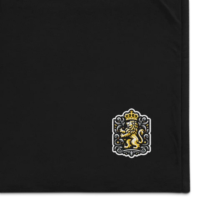 Regal Lion Crowned Emblem Sherpa Blanket product image (1)