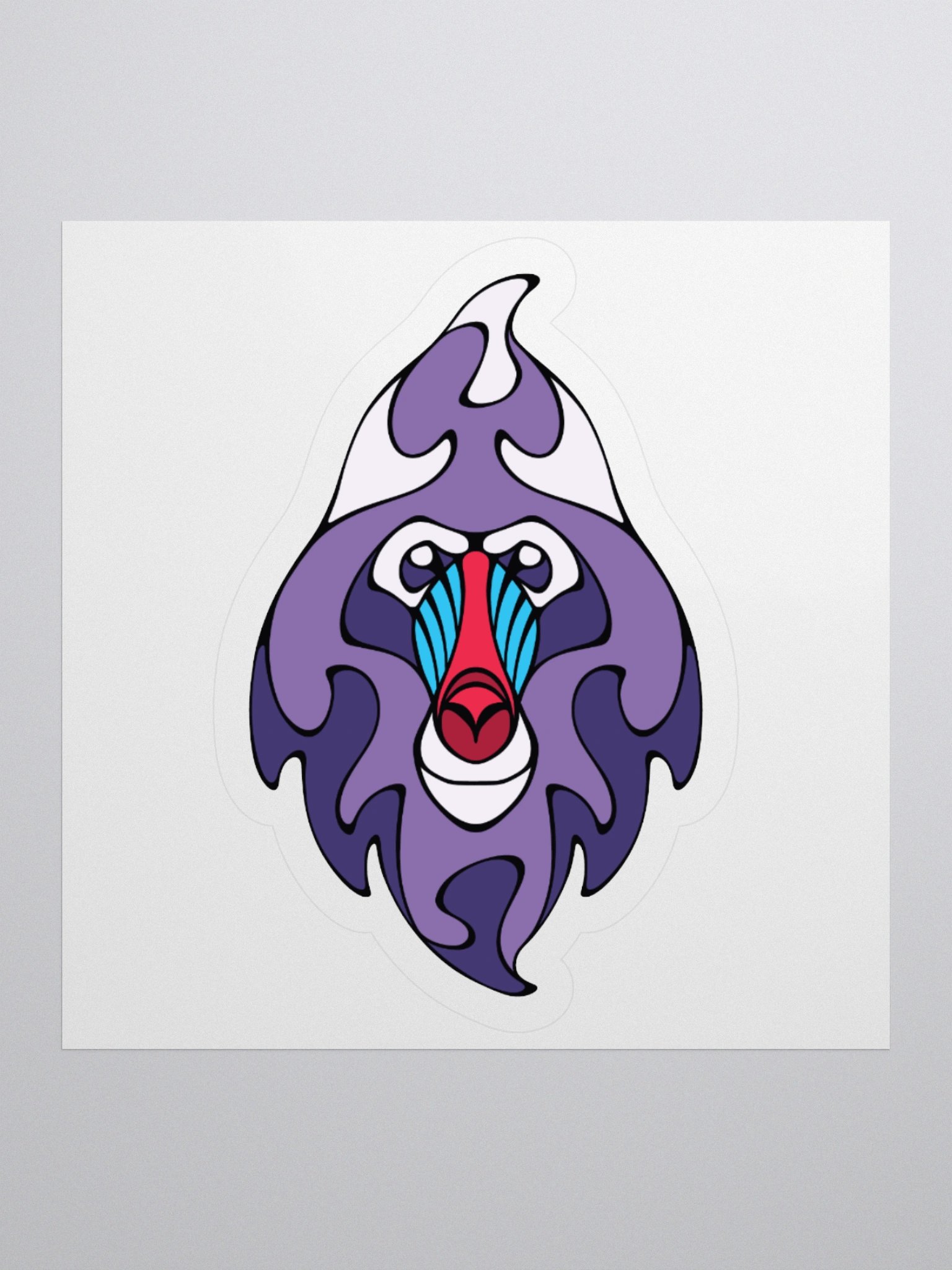 Royal Mandrill - Small/Medium Kiss Cut Sticker product image (1)
