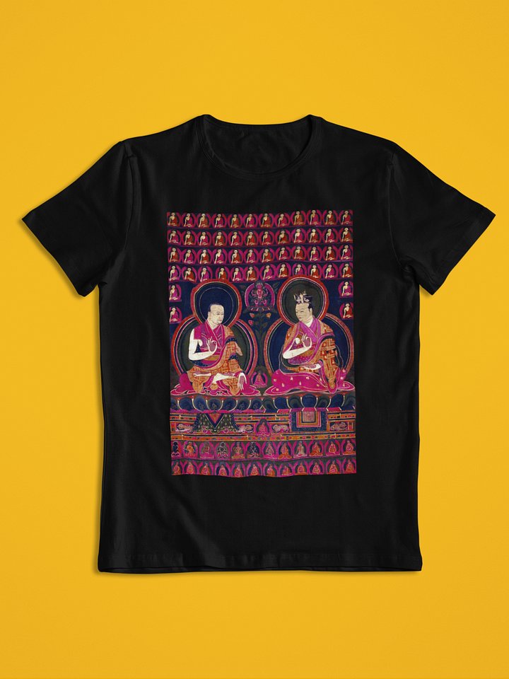 Mikyo Dorje and Sangye Nyenpa Traditional Buddhist Thangka Art Unisex T-Shirt product image (1)