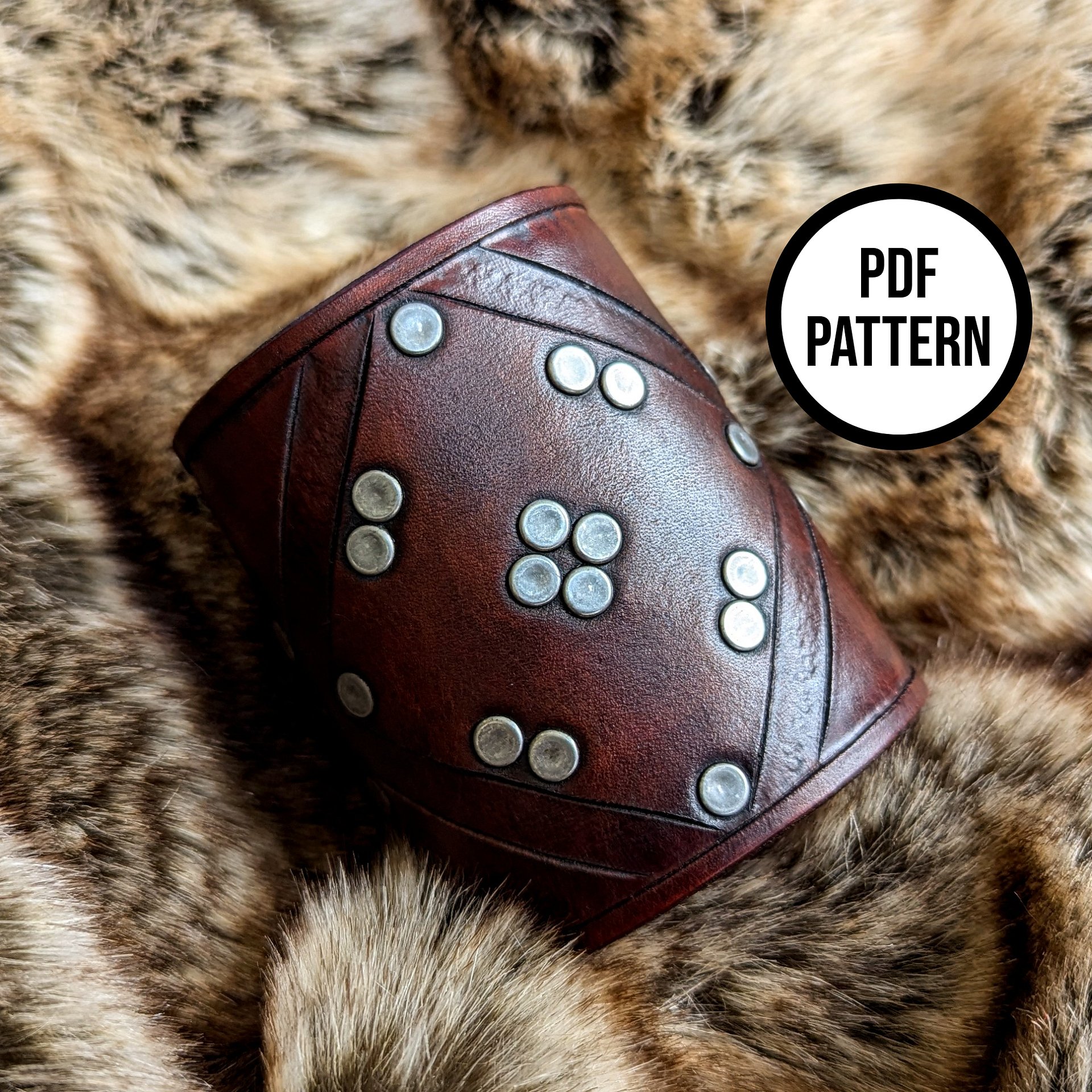 Stark Leather Cuff - Everyday Cosplay PDF Pattern for Leatherwork product image (1)