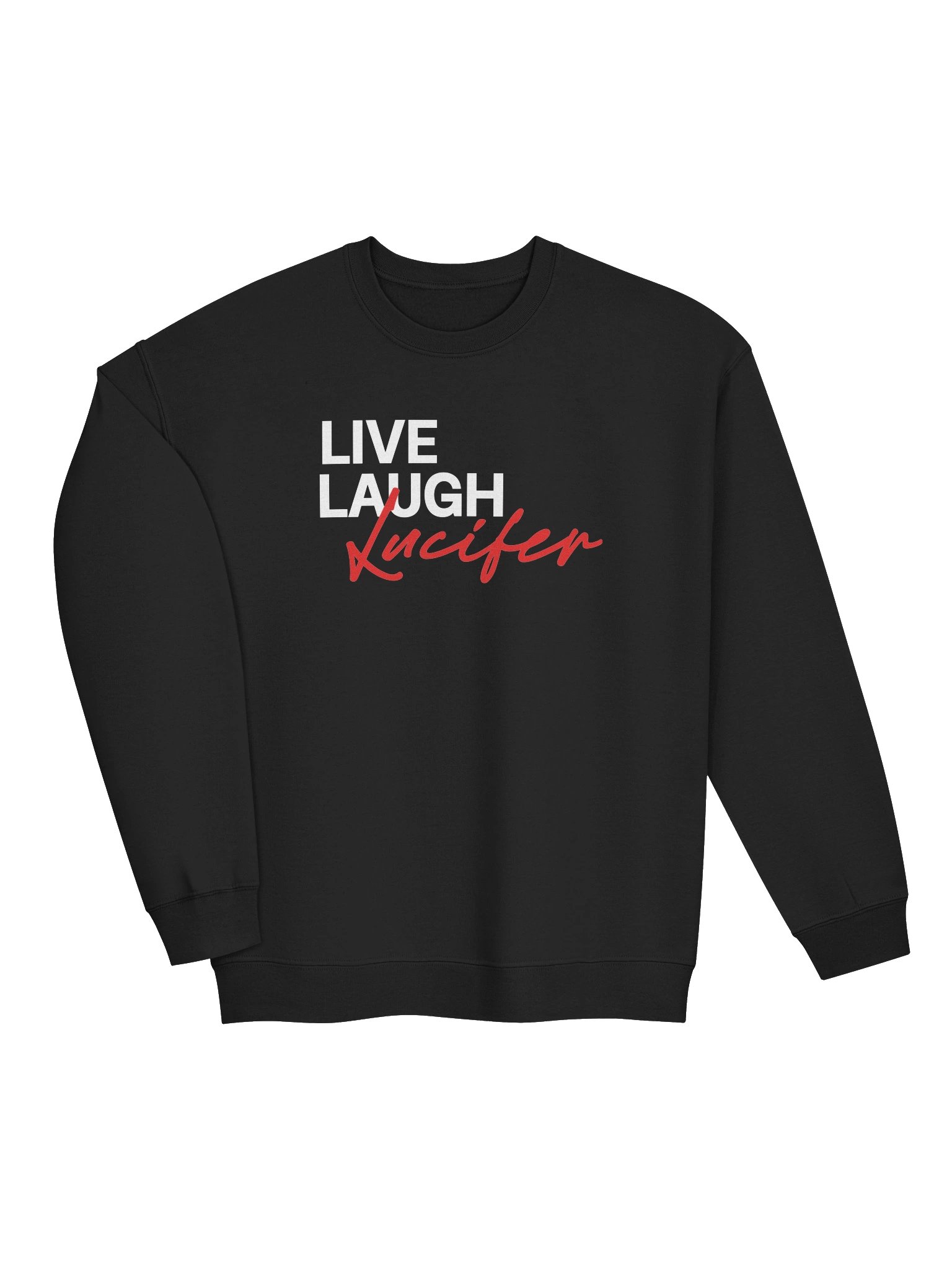 Live Laugh Lucifer Unisex Crewneck Sweatshirt product image (3)