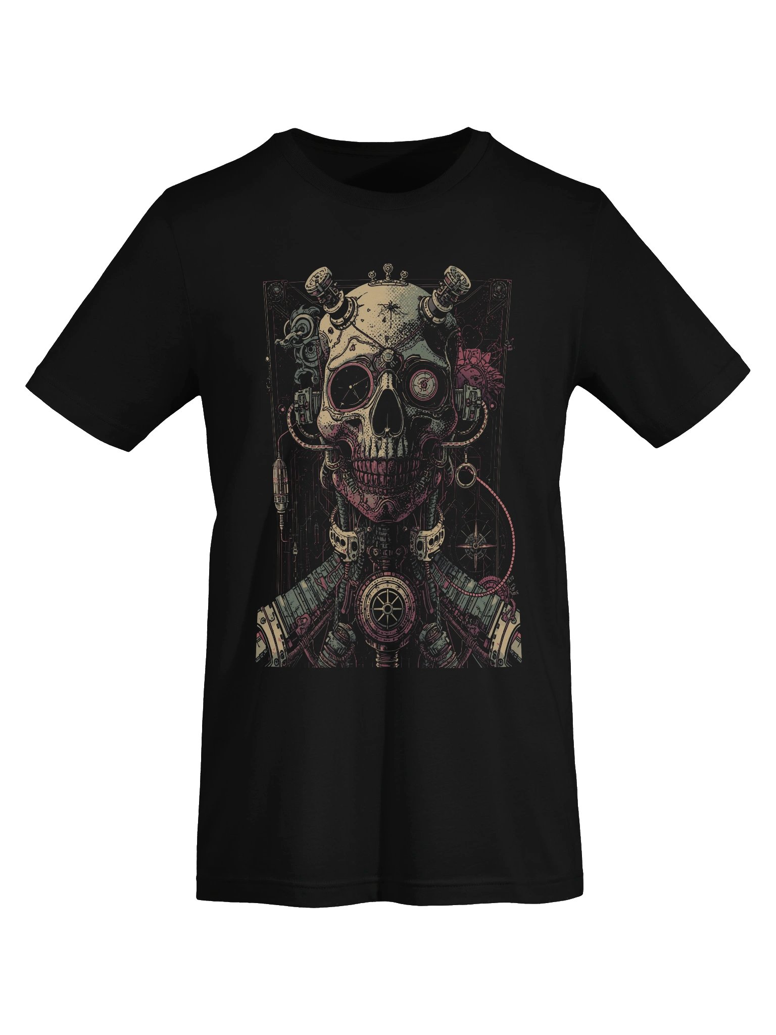 Mechanical Skull Circuit Lightweight T-Shirt product image (4)