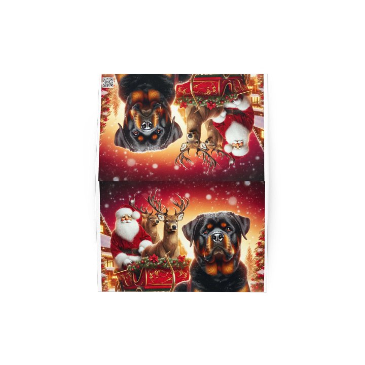 Festive Rottweiler Winter Wonderland Greeting Card product image (4)