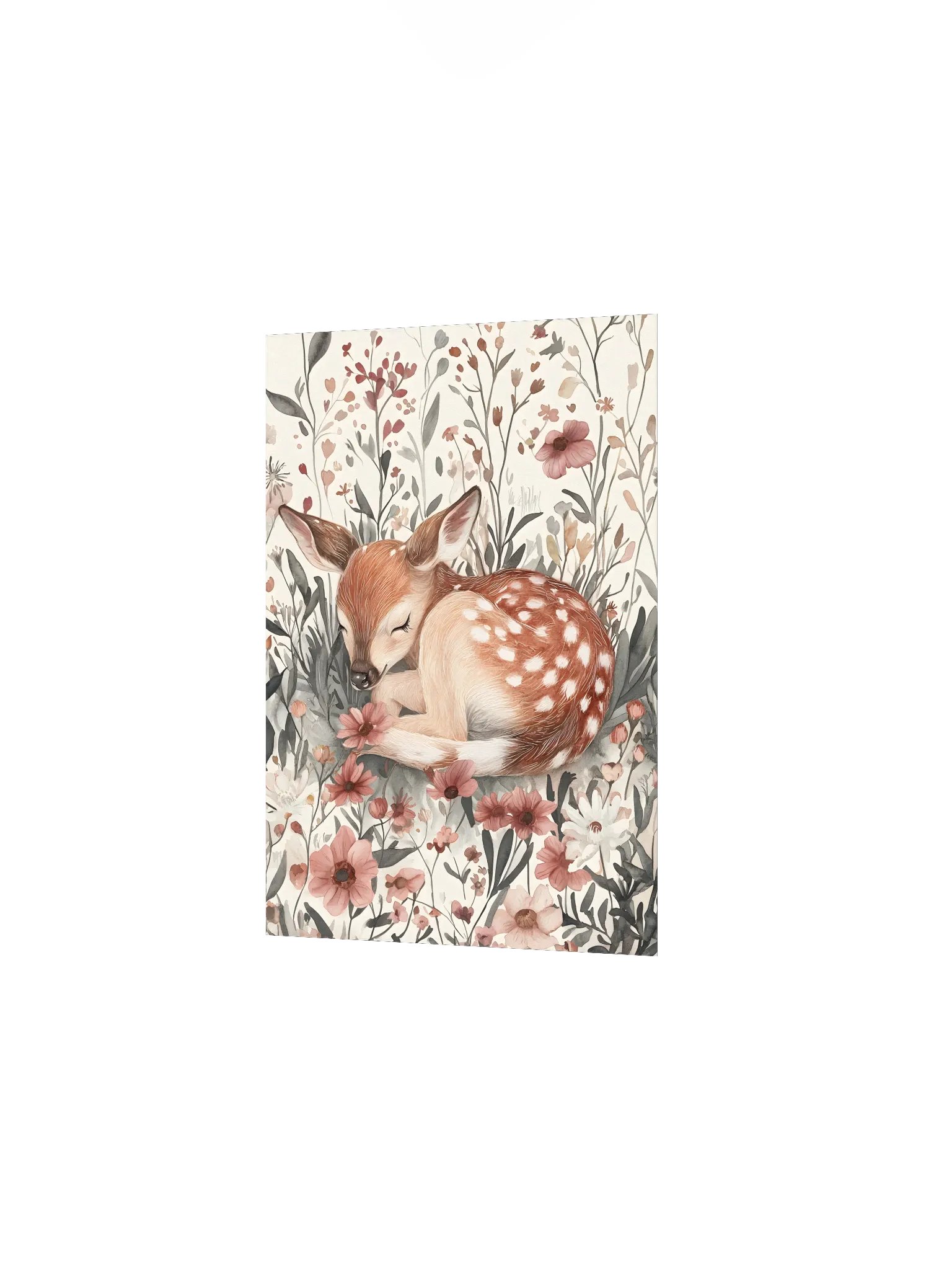 Woodland Deer Sleeping in Pink Florals product image (3)