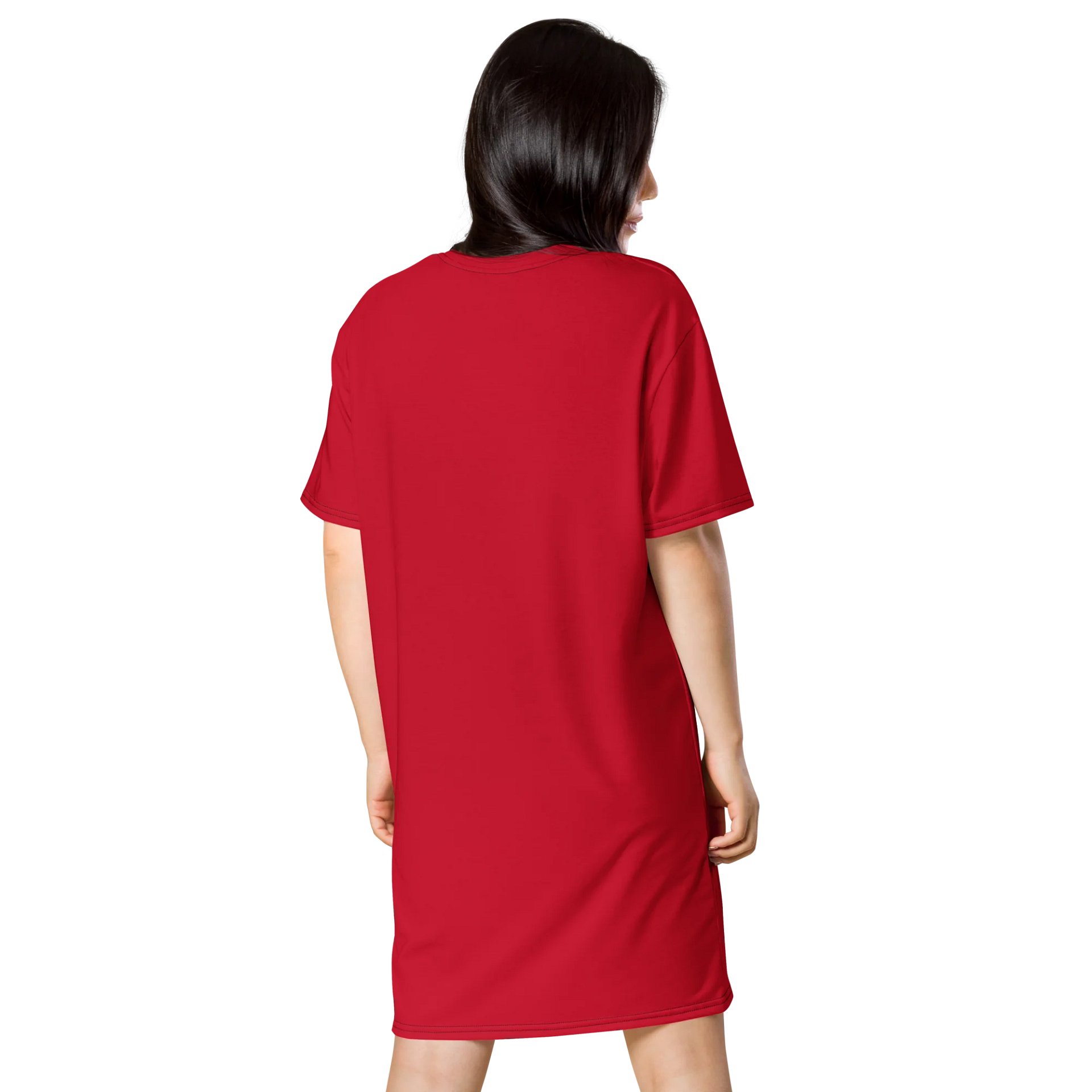 Red Oversized T-Shirt Dress | Stretchy Fabric | Casual or Formal Style | Sizes 2XS-6XL | Exclusive Design product image (2)