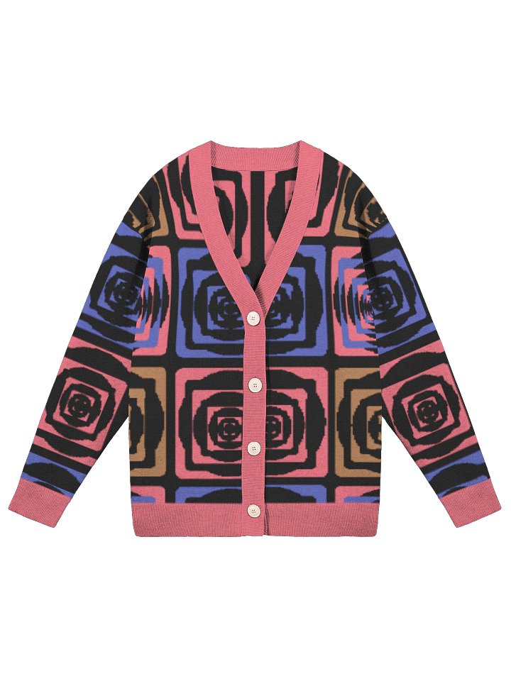 Geometric Chic Jacquard Knit Cardigan product image (2)